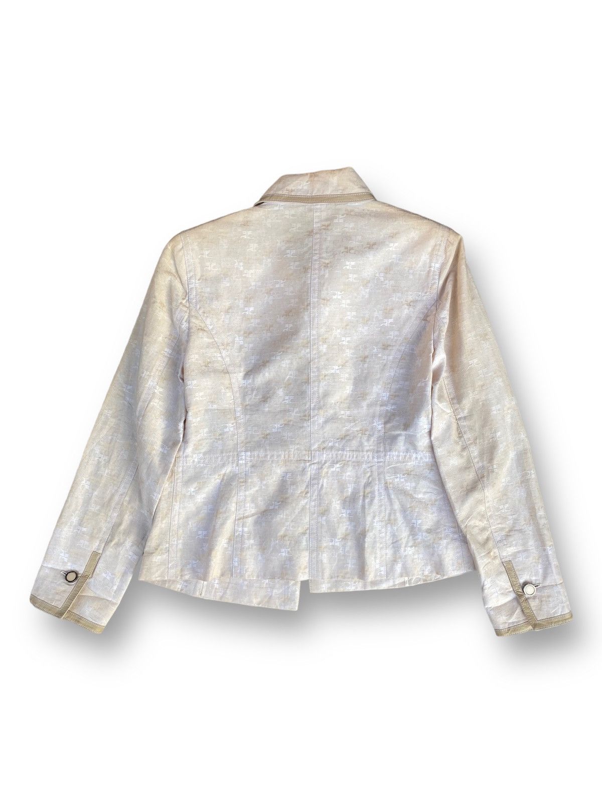 Andre Courreges × Courreges × Designer Iconic Vinyl Courreges Hologram Blazer Jacket. #B9 Size S / US 4 / IT 40 - 5 Thumbnail
