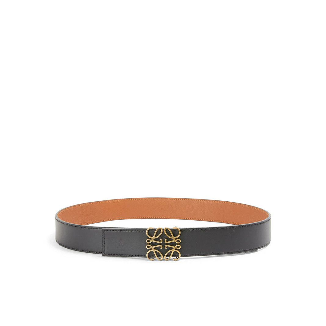 Loewe LOEWE Black/Tan Reversible Leather Belt New & Authentic (Men Size ONE SIZE - 2 Thumbnail