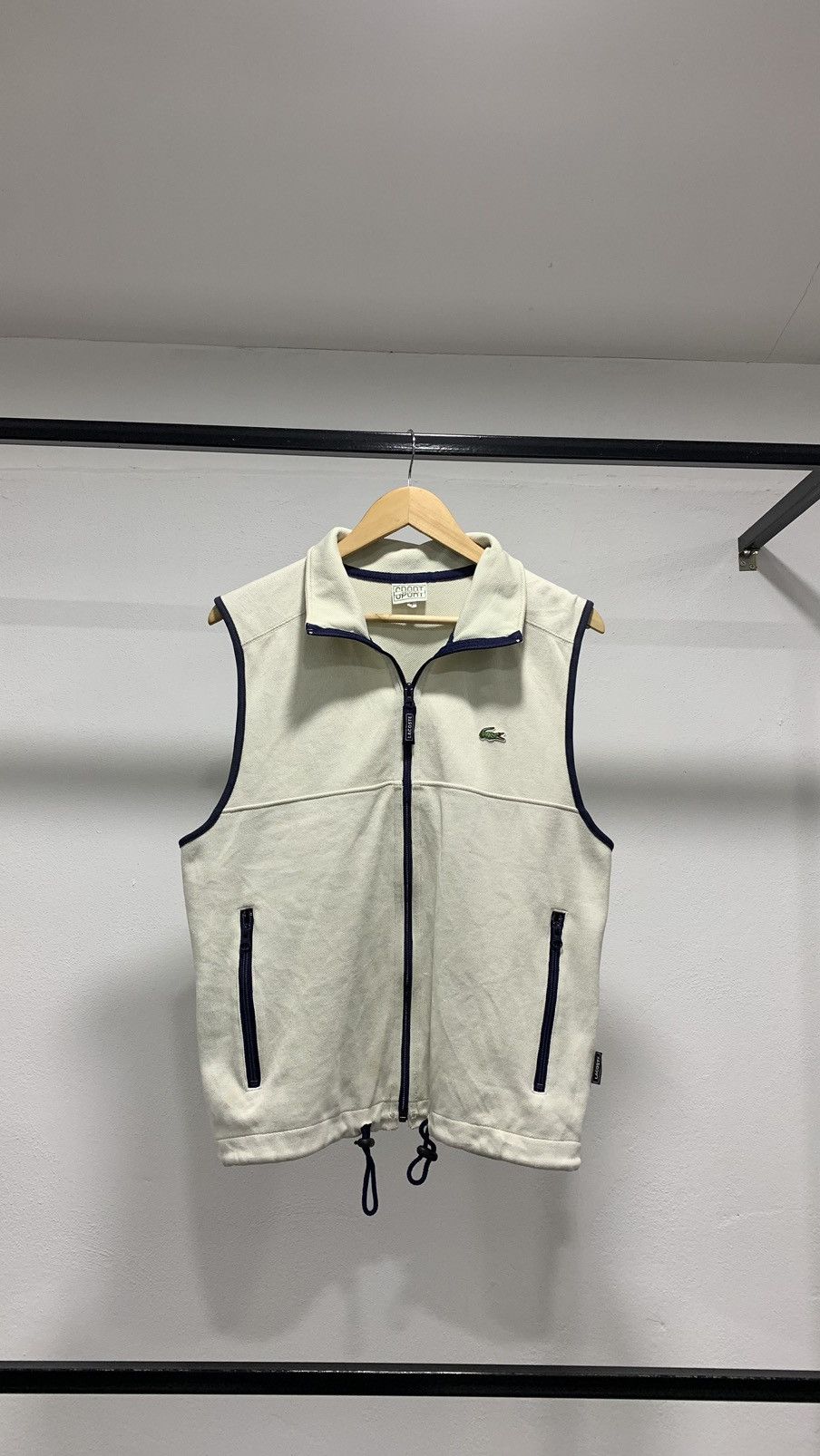 image of Lacoste Vest Vintage 80's in White, Men's (Size Medium)