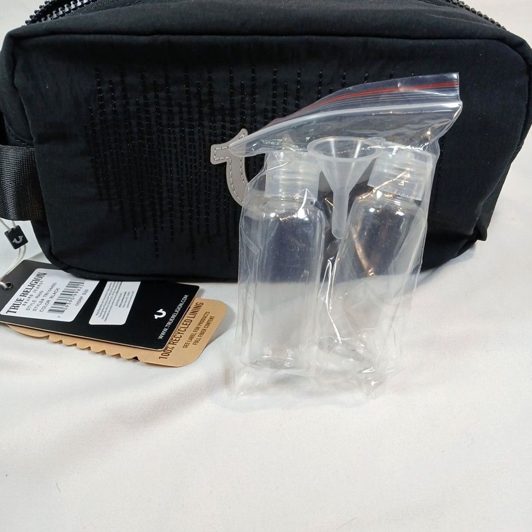 True Religion True Religion Black Toiletry Bag Travel Dopp Kit TR104495 Logo Pouch NWT Size ONE SIZE - 5 Thumbnail