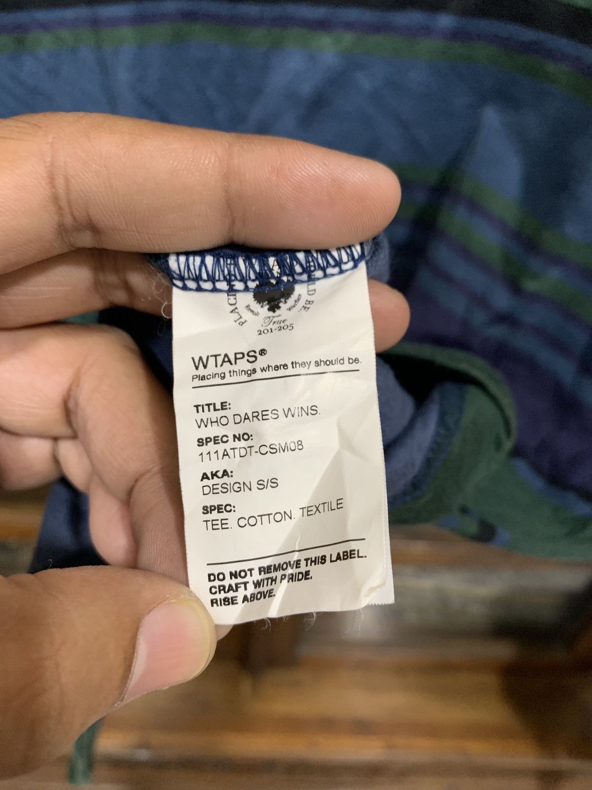 Wtaps 🔥SOLD🔥Wtaps Striped T-Shirt Size US L / EU 52-54 / 3 - 6 Thumbnail