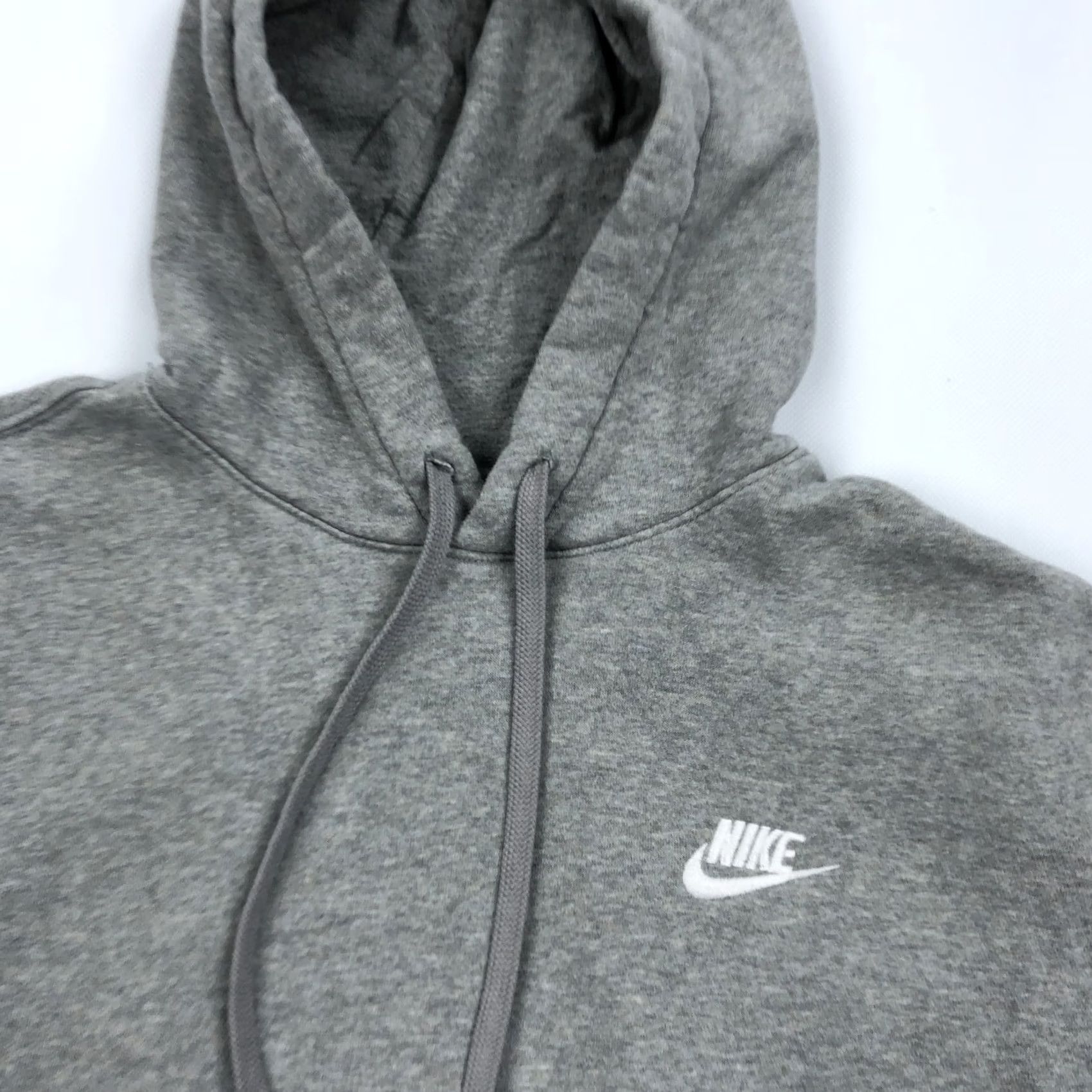 Nike Nike Men Gray Club Fleece Pullover Hoodie Sweatshirt NSW Logo Size M Mens Size US M / EU 48-50 / 2 - 2 Thumbnail