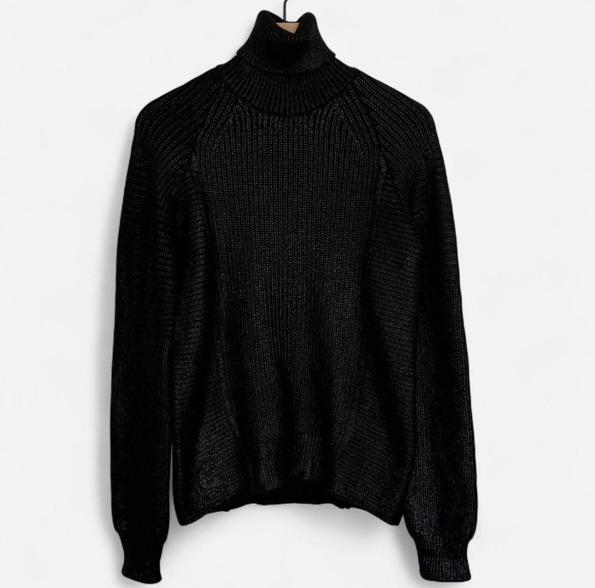 Diesel Black Gold Black Shiny Thread Turtleneck Sweater Size US XS / EU 42 / 0 - 1 Thumbnail