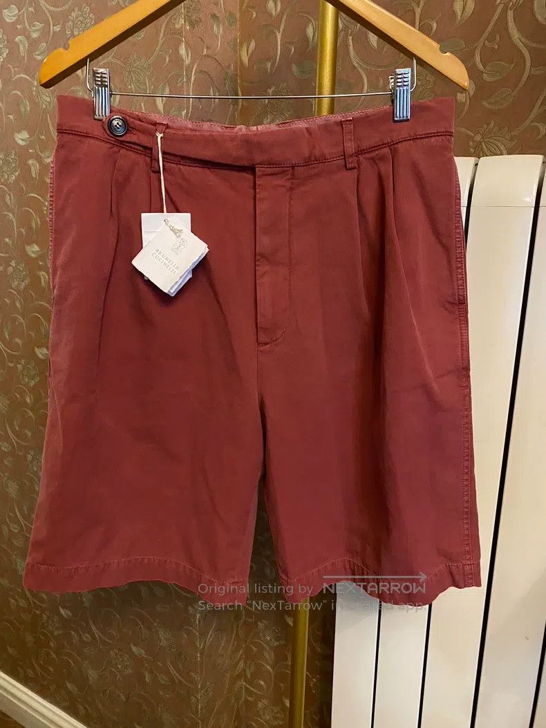 Brunello Cucinelli Sword Belt Short Pants Sea Island Cott