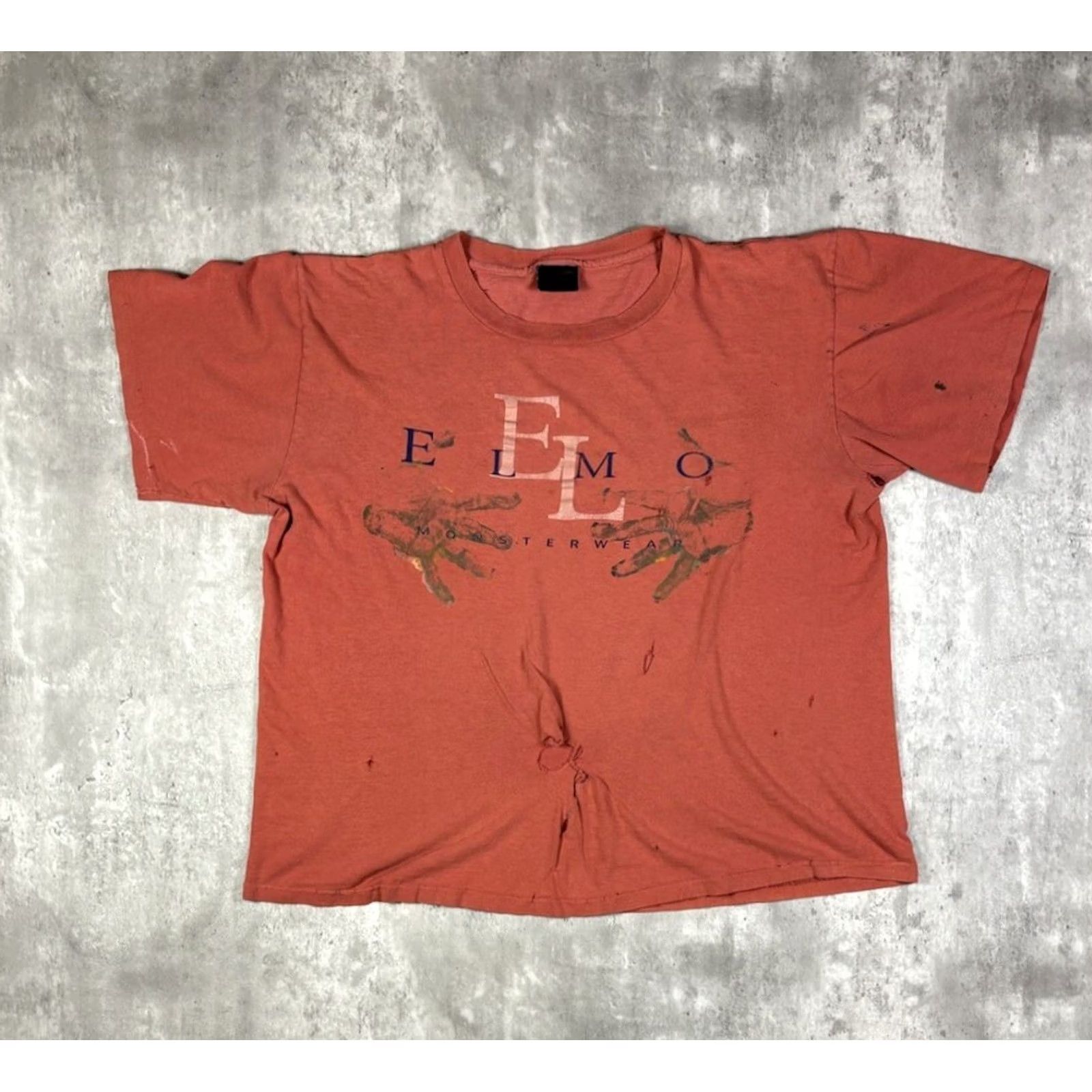 Changes VINTAGE 90s Elmo Monsterwear Red T Shirt L Men Short Sleeve Crew Neck Graphic Print Cotton Knit Silence Size US L / EU 52-54 / 3 - 5 Thumbnail