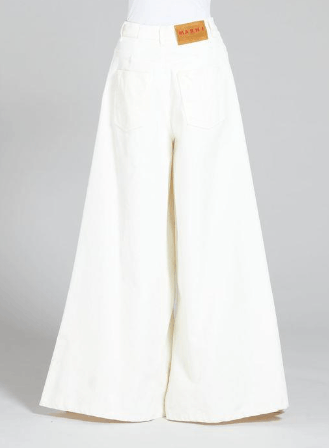 Marni o1srvl11e0624 Denim Trouser in White Size 28" / US 6 / IT 42 - 4 Thumbnail