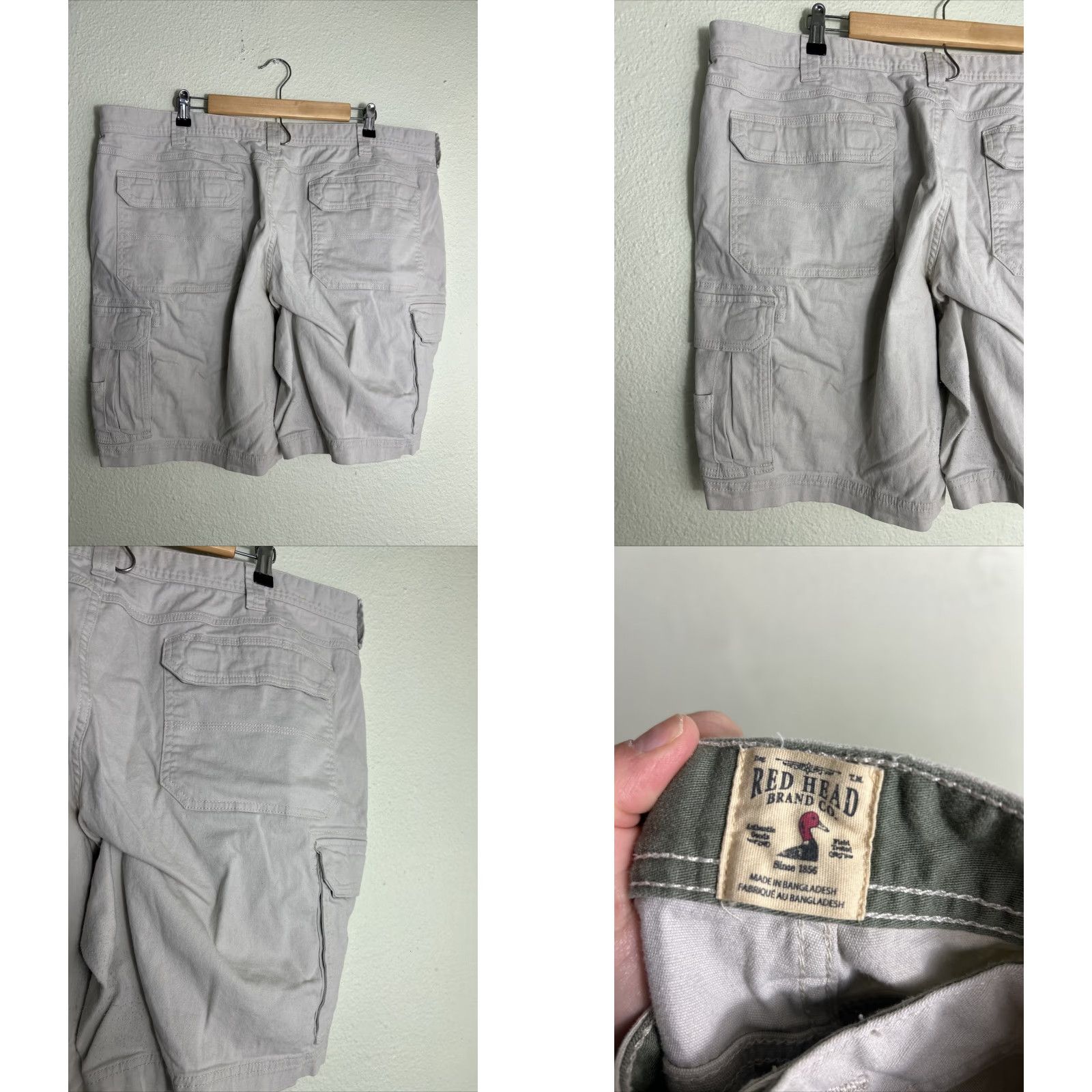 Vintage VINTAGE Red Head Men's Cargo Shorts 44 Cotton Light Khaki 9.5 Inseam Beige Cargo Mens Size US 44 / EU 60 - 8 Thumbnail