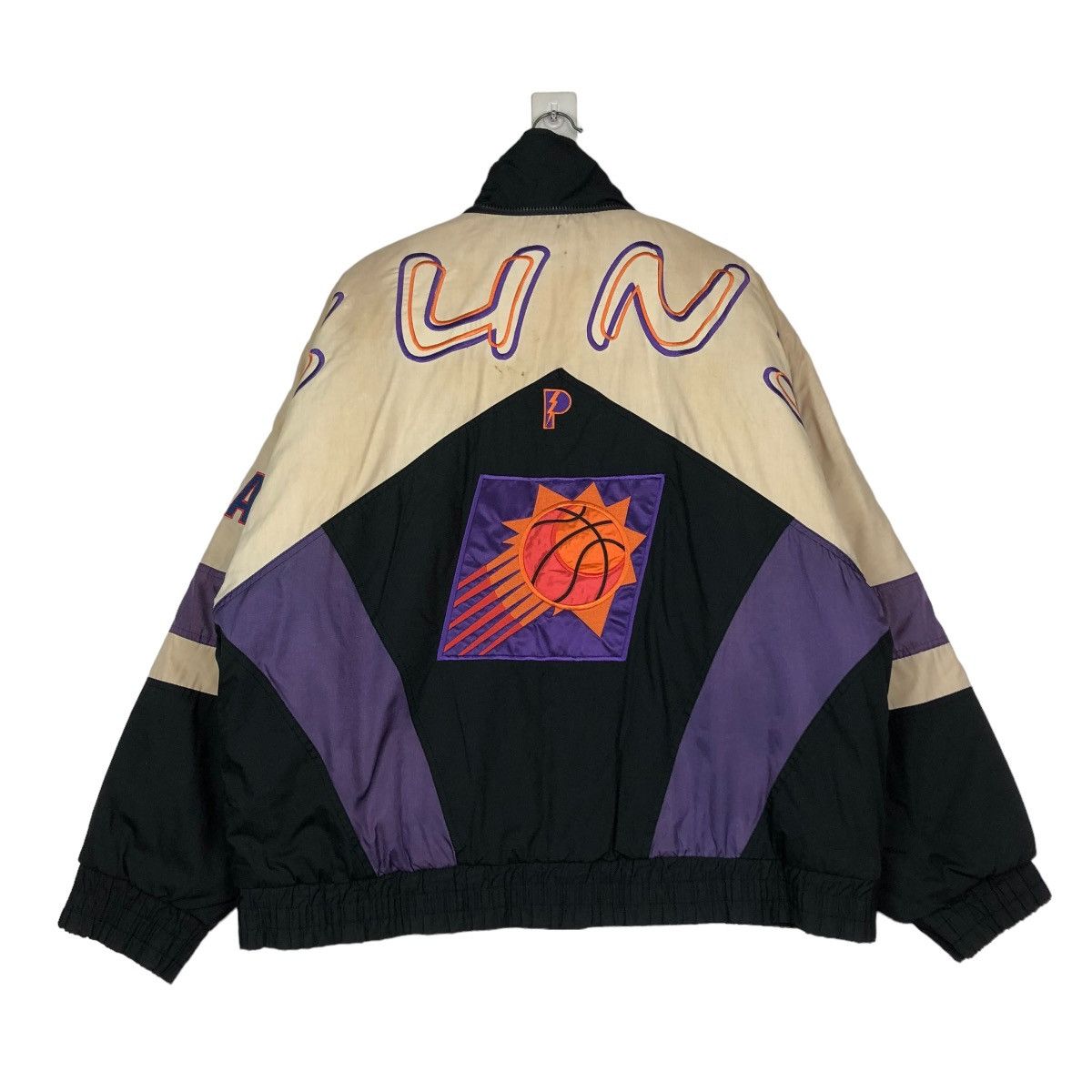 NBA 🔥VINTAGE PHOENIX SUNS STARTER BOMBER JACKET BIG LOGO Size US L / EU 52-54 / 3 - 10 Thumbnail