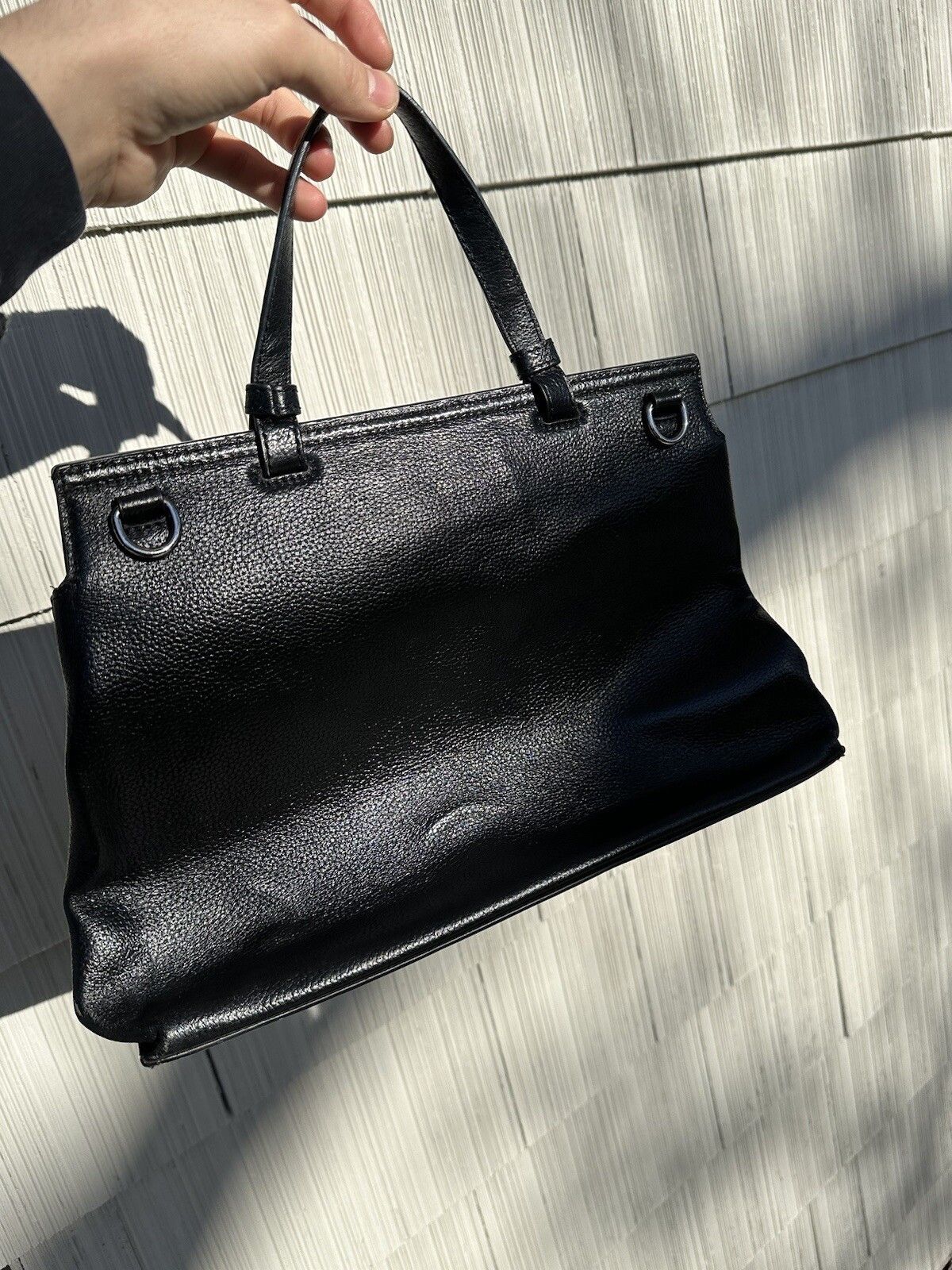 Gucci Authentic Gucci Bamboo Daily Top Handle Bag Black Leather Size ONE SIZE - 4 Thumbnail