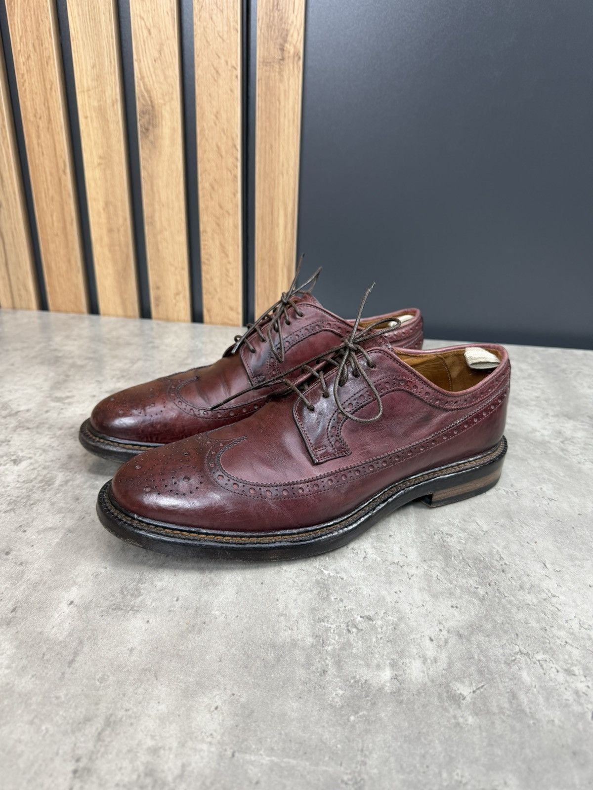 Officine Creative Officine Creative Wingtip Brogue Derby Shoes Burgundy Size US 8 / EU 41 - 2 Thumbnail