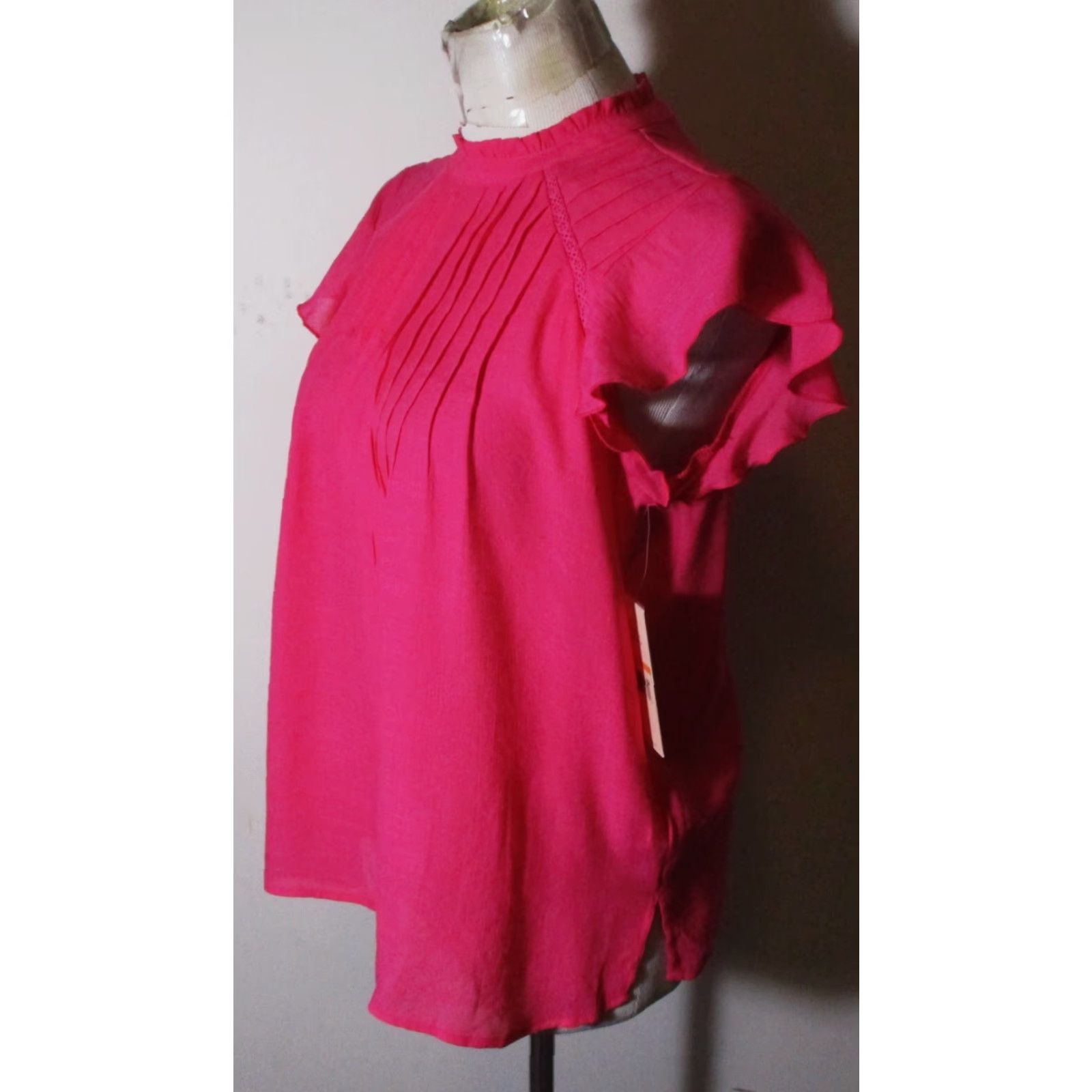 Nanette Lepore NANETTE LEPORE Pink Rayon Cap Sleeve Top S NWT Vintage No Size S / US 4 / IT 40 - 4 Thumbnail