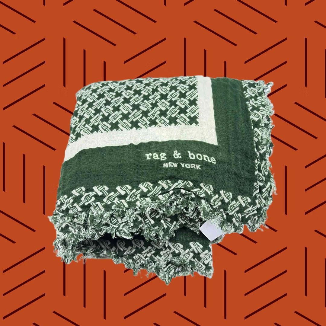 Rag & Bone Pre-Owned Rag & Bone Green Cotton Scarves Size ONE SIZE - 1 Thumbnail