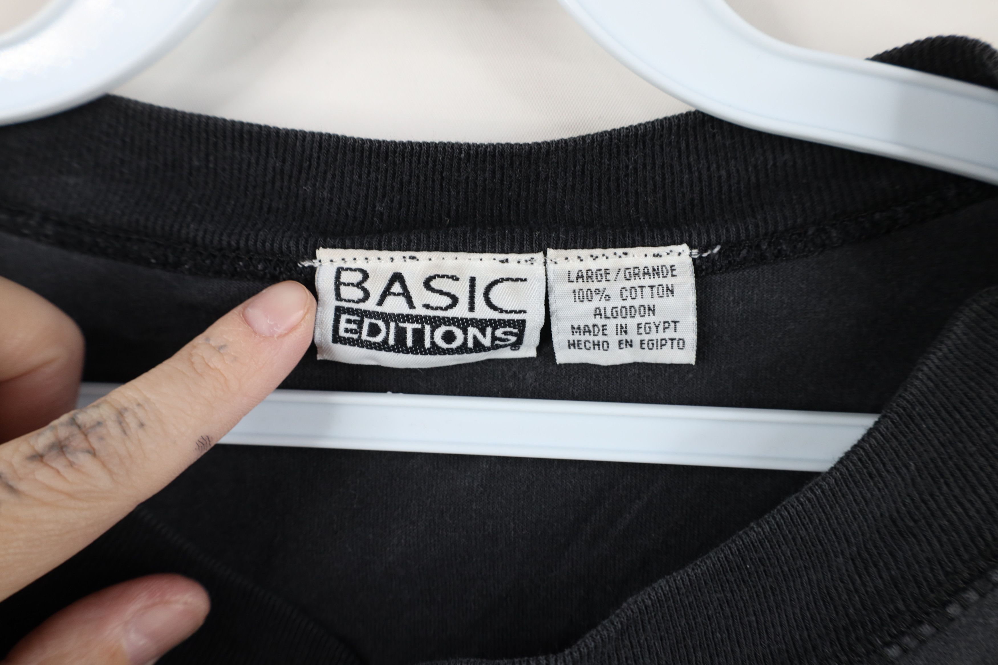 Vintage Vintage 90s Streetwear Cotton Henley T-Shirt Black Size US L / EU 52-54 / 3 - 9 Thumbnail