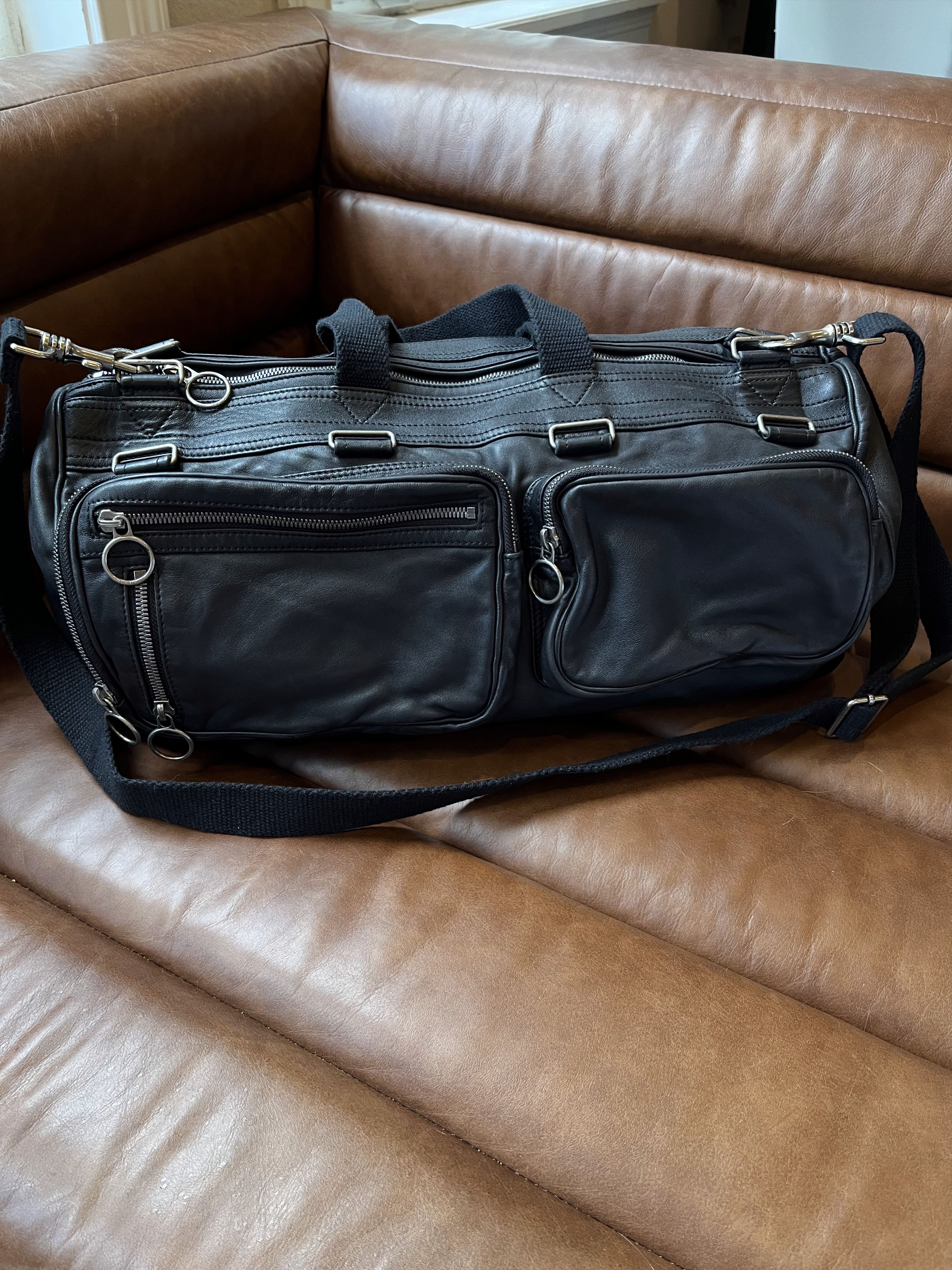 Dior × Hedi Slimane Dior Homme AW05 Hedi Era Black Drum Duffel Bag