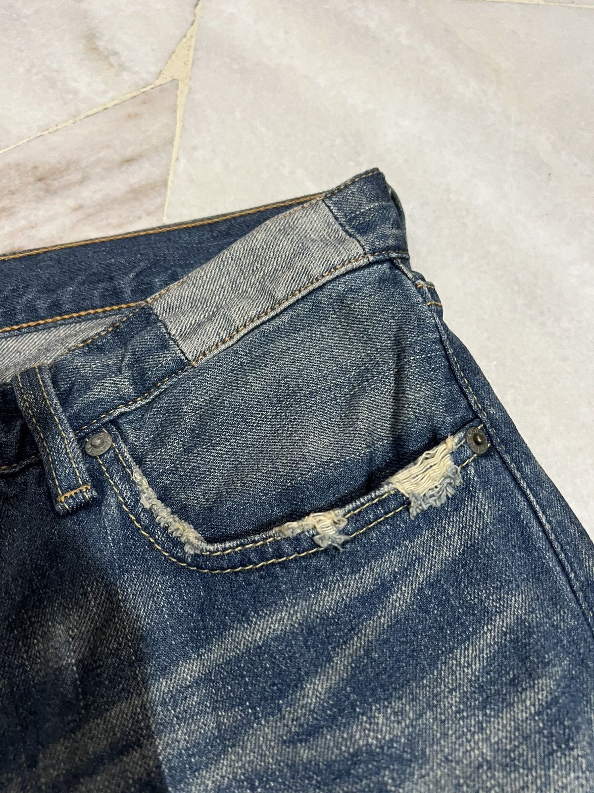 If Six Was Nine × Levi's × Levi's Vintage Clothing 🌈Vintage Levis 505 Distressed Faded Jeans Size US 32 / EU 48 - 9 Thumbnail
