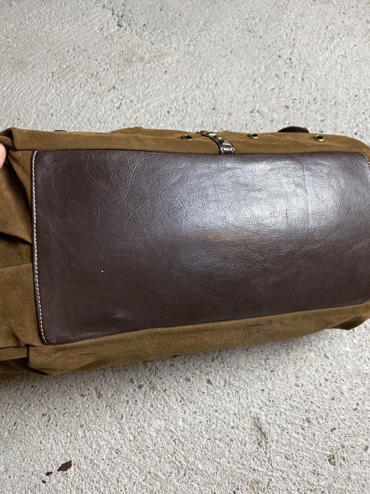 Vintage Vintage suede handbag shoulder bag y2k archive avant garde Size ONE SIZE - 10 Thumbnail