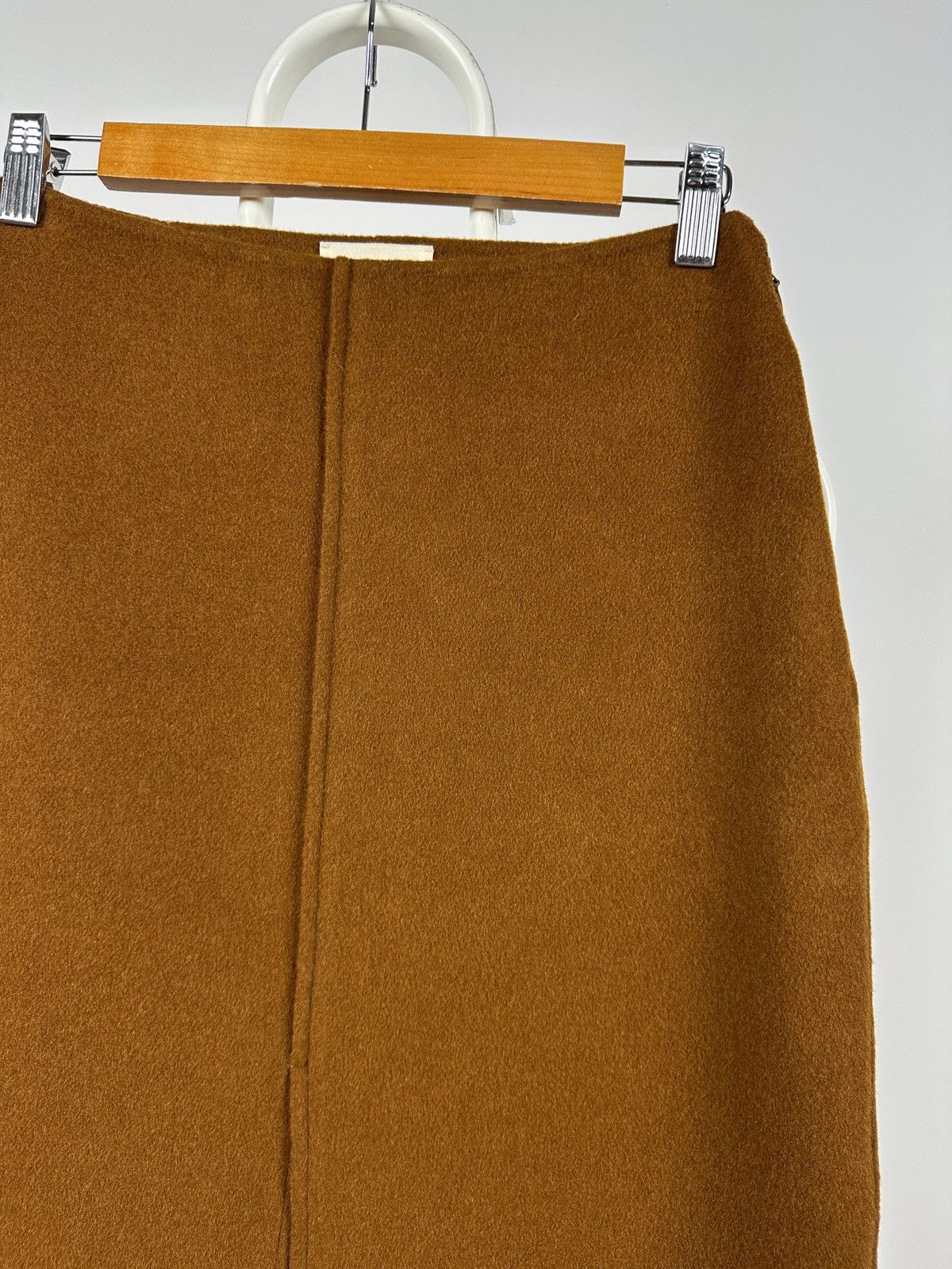Sezane Sezane Eloane Mustard Wool Midi Skirt Size 26" / US 2 / IT 38 - 4 Thumbnail