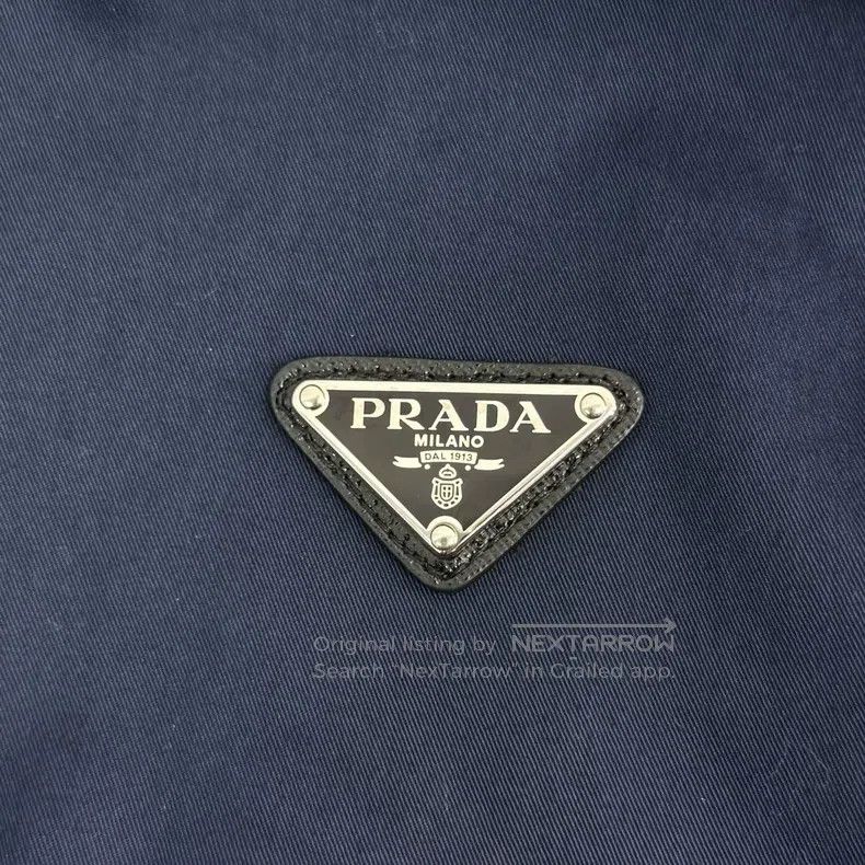 Prada Prada Dark blue metal triangle logo jacket Size US XXS / EU 40 - 9 Thumbnail
