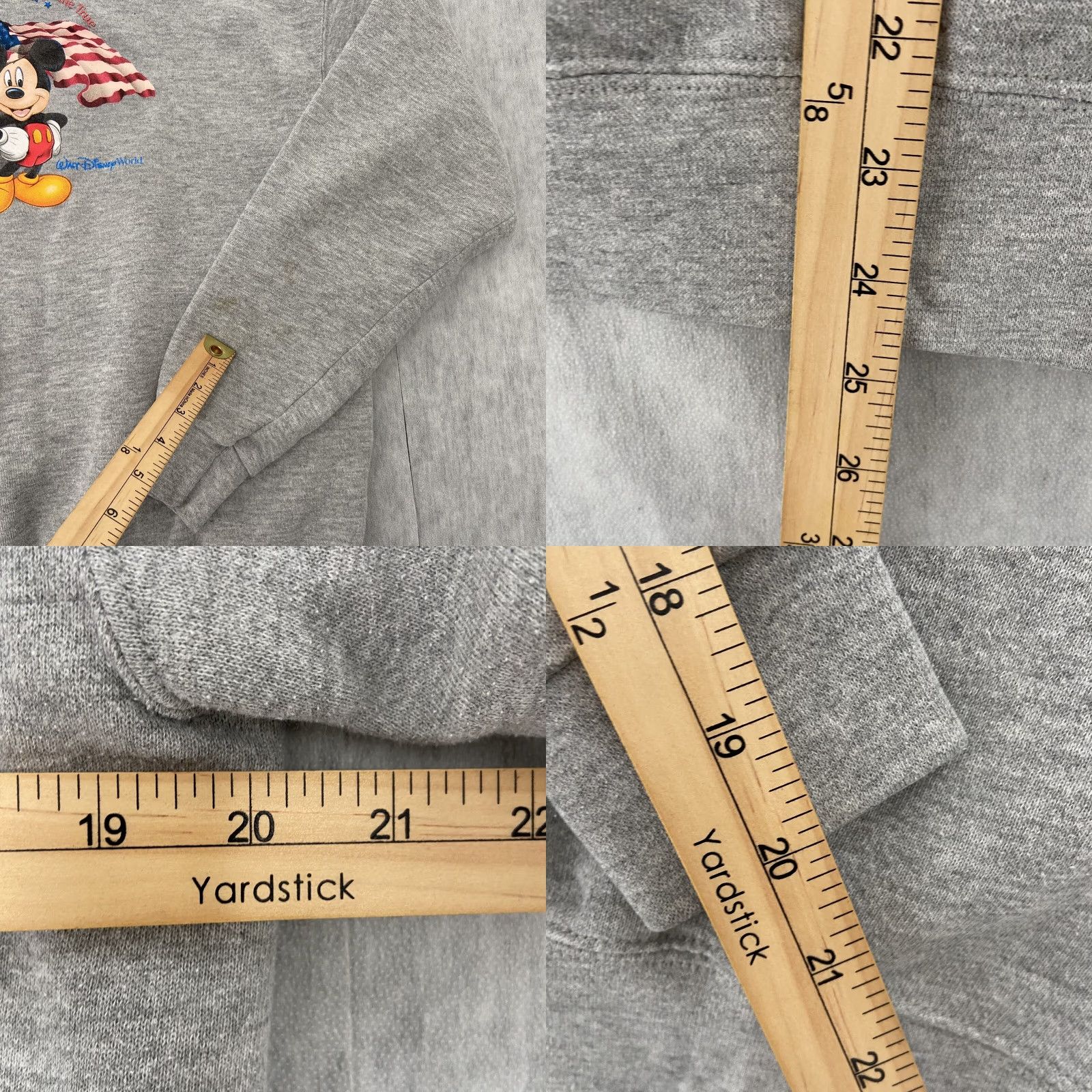 Disney VINTAGE Disney Mickey Mouse USA Flag Sweater Pullover Adult Medium Gray Fleece M Size US M / EU 48-50 / 2 - 8 Thumbnail