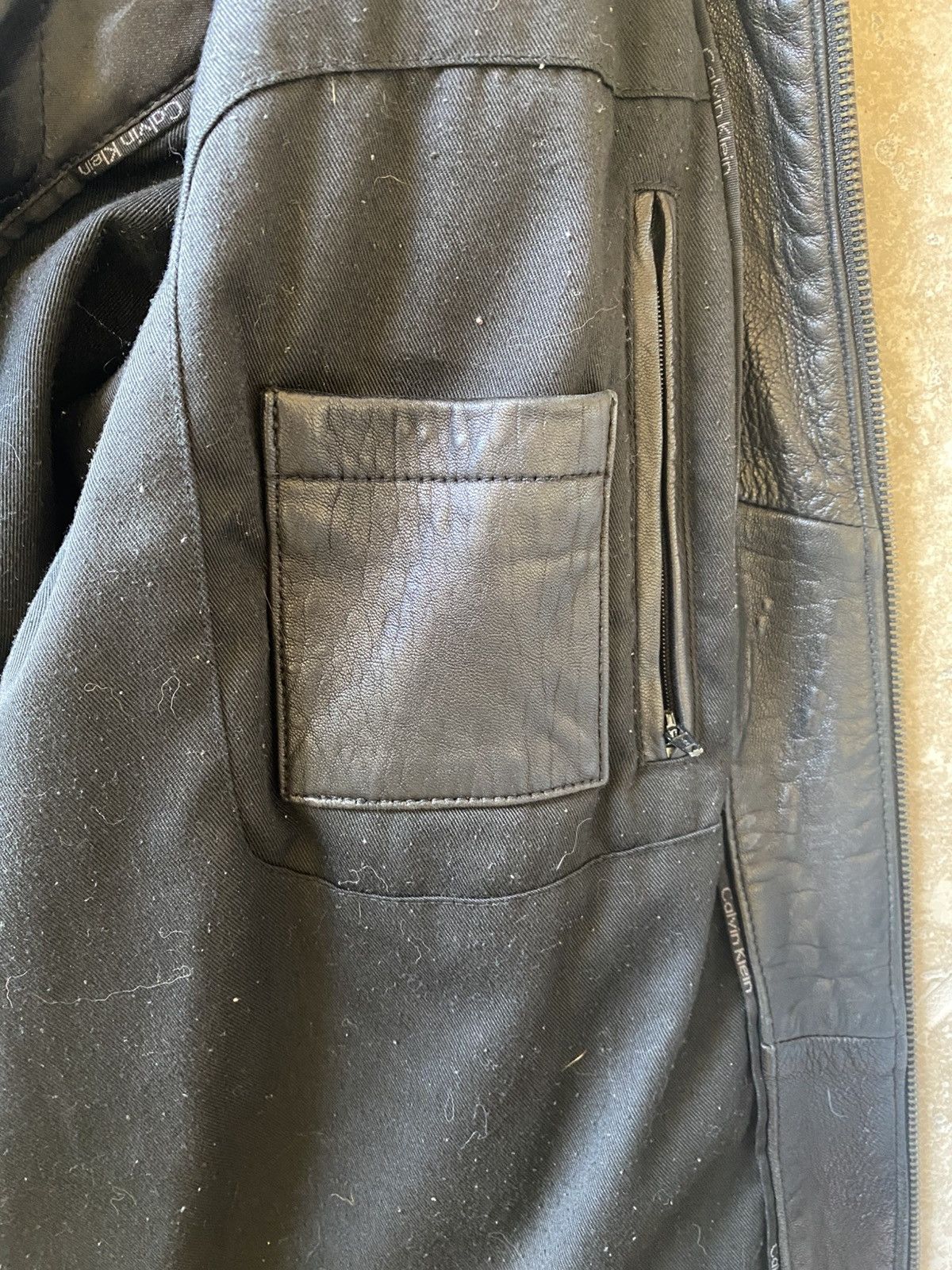 Calvin Klein Clavin Klein Vintage Black Leather Jacket Mens Large Size US L / EU 52-54 / 3 - 9 Thumbnail