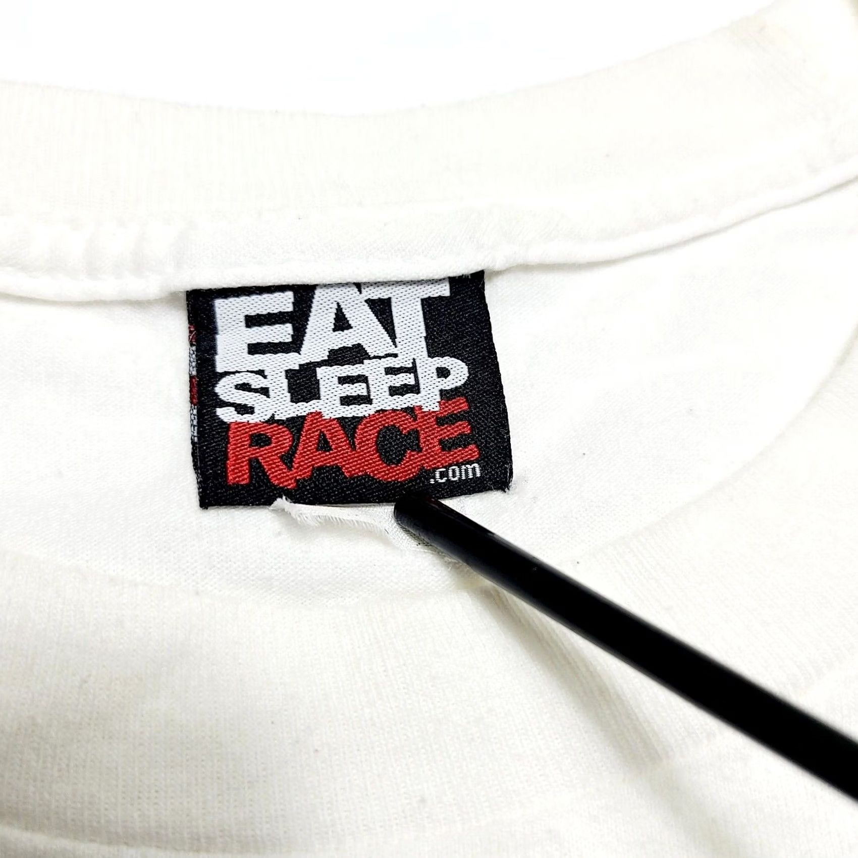 Vintage VINTAGE Gearhead Eat Sleep Race Graphic T-Shirt Men's 2XL White Short Sleeve Crew Neck Racing Car Rockabilly Hot Rod Mens Size US XXL / EU 58 / 5 - 5 Thumbnail