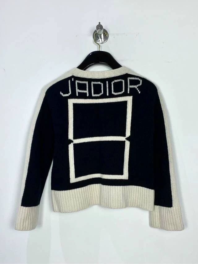 Dior Dior Alphanumeric pattern round-neck cashmere blended knitt Size XS / US 0-2 / IT 36-38 - 2 Thumbnail