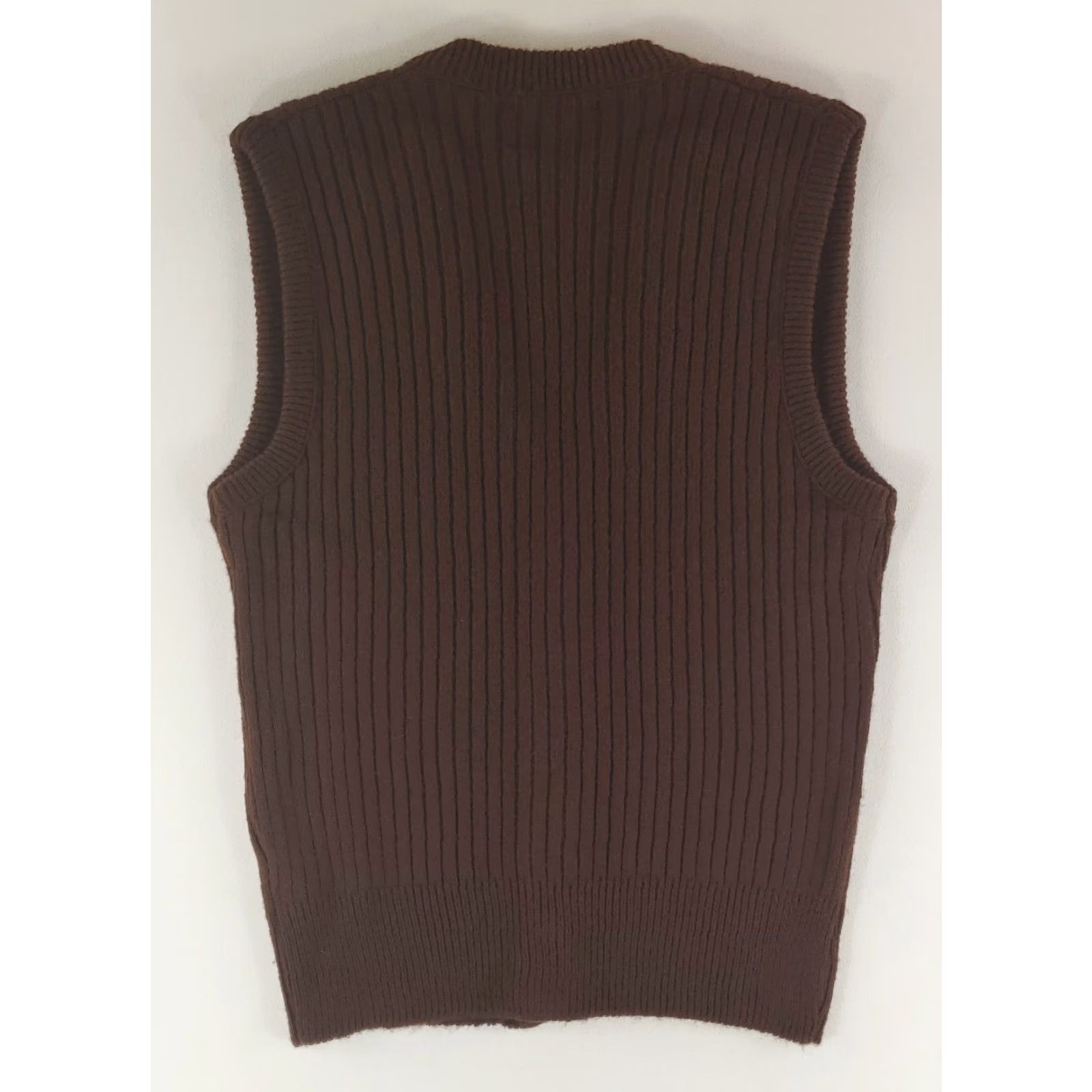 Vintage Robert Bruce Grubb Stuff Wool Cardigan Sweater Vest Brown Mens XL Size US XL / EU 56 / 4 - 3 Thumbnail