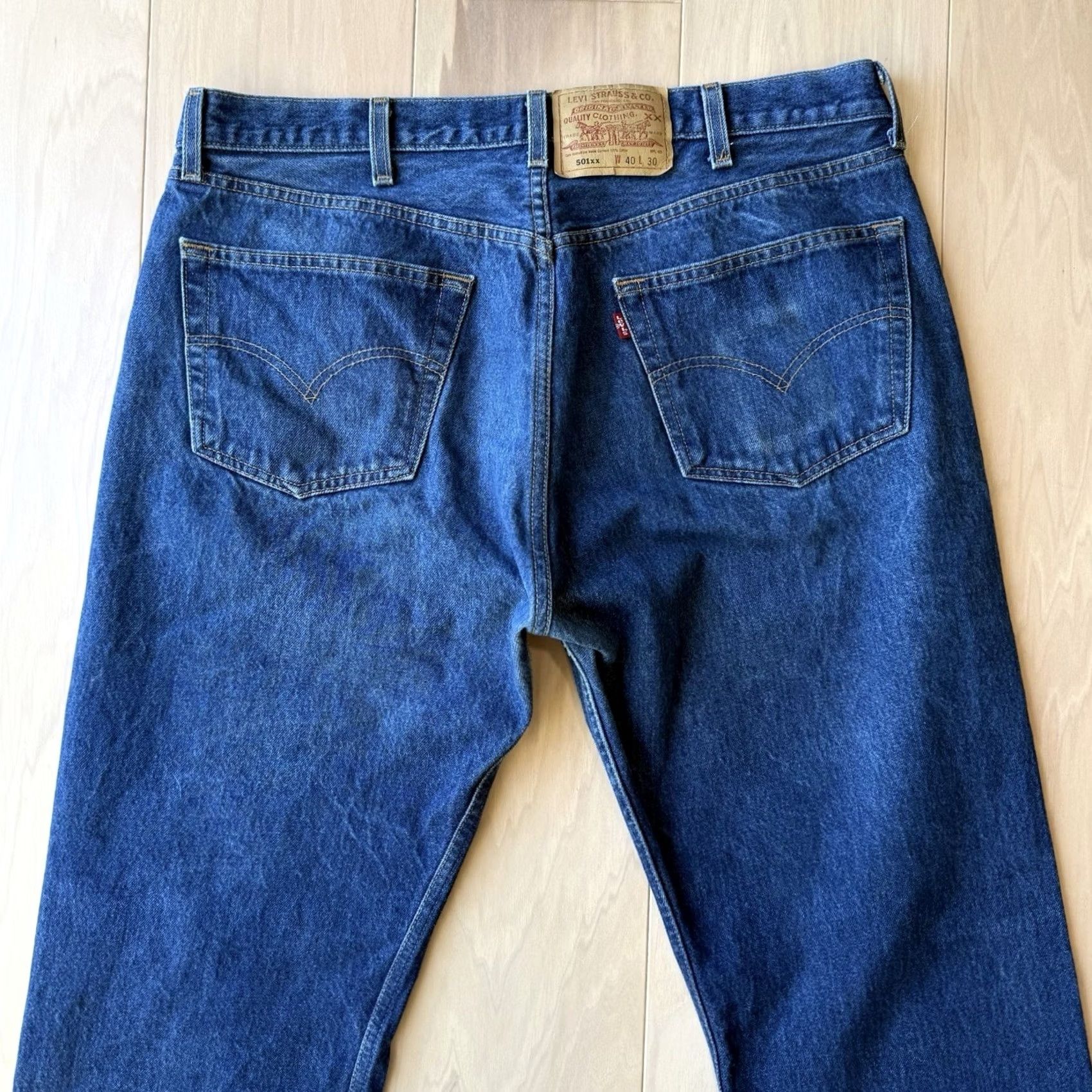 Levi's VINTAGE Levi's 501 Jeans 37 Blue Dark Wash Straight Denim Workwear Non Selvedge Men/Adult Size US 37 - 6 Thumbnail