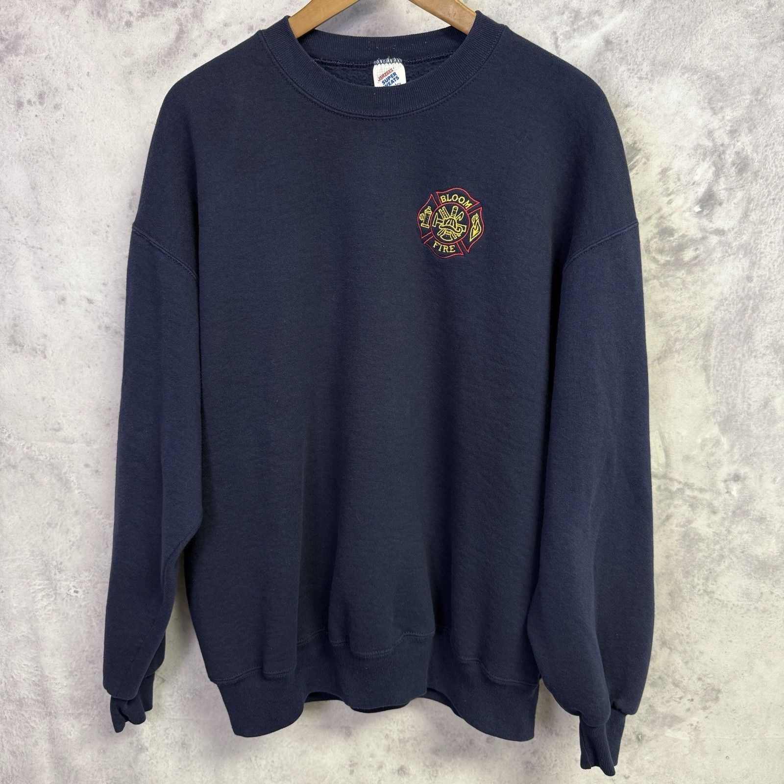 Vintage Vintage 90s Fire Department Sweatshirt Mens XL Blue Crew Nec Size US XL / EU 56 / 4 - 2 Thumbnail