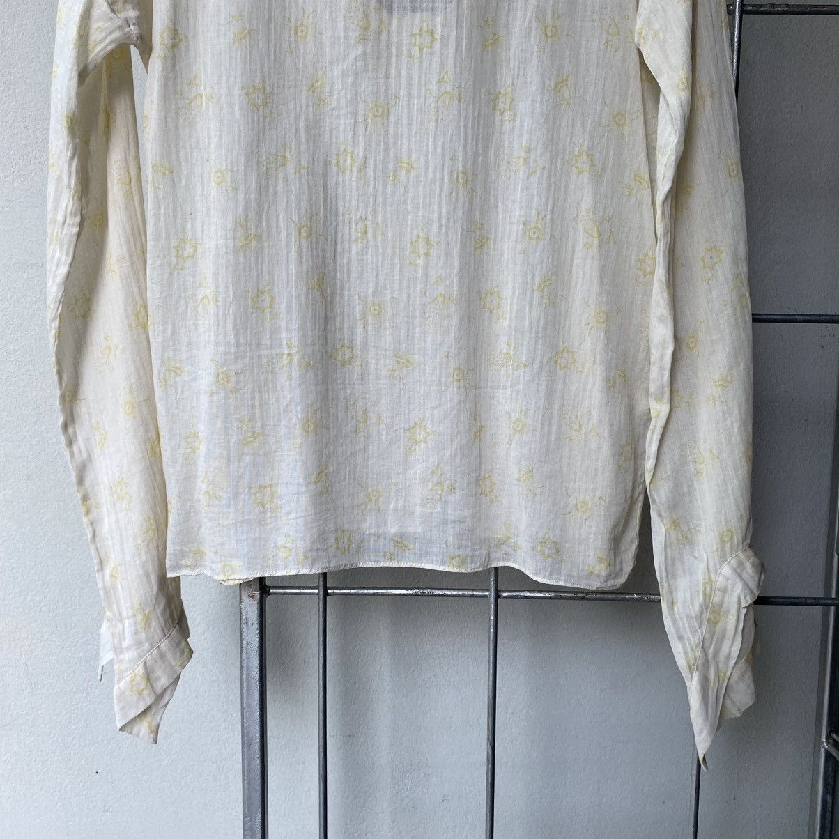 Marni M A R N I Light Yellow Flower Print Blouse Size M / US 6-8 / IT 42-44 - 12 Thumbnail