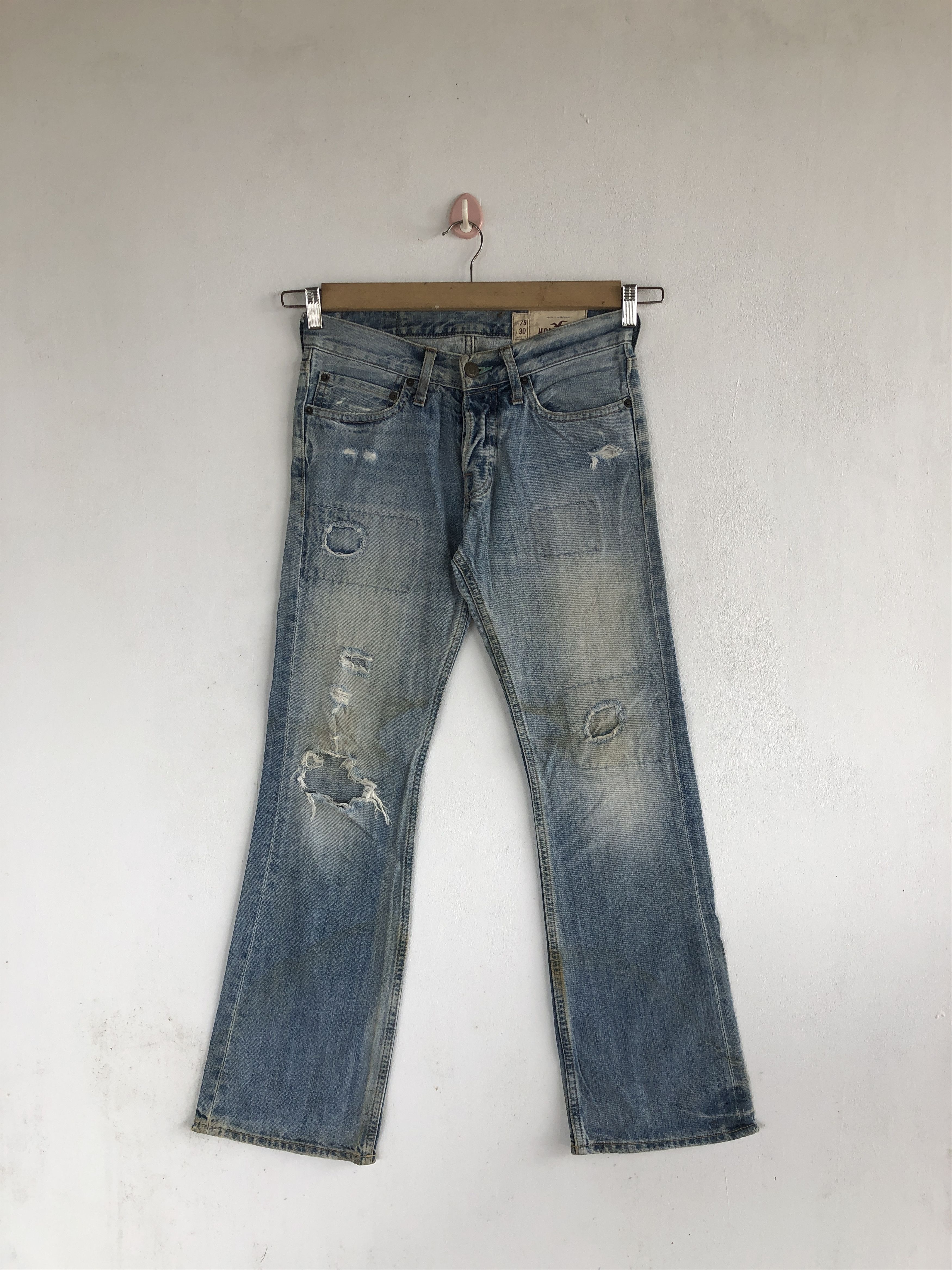 Japanese Brand × Jean Vintage Japanese Wide Leg Jeans Flare Boot Cut Baggy Denim Size 28" / US 6 / IT 42 - 1 Thumbnail
