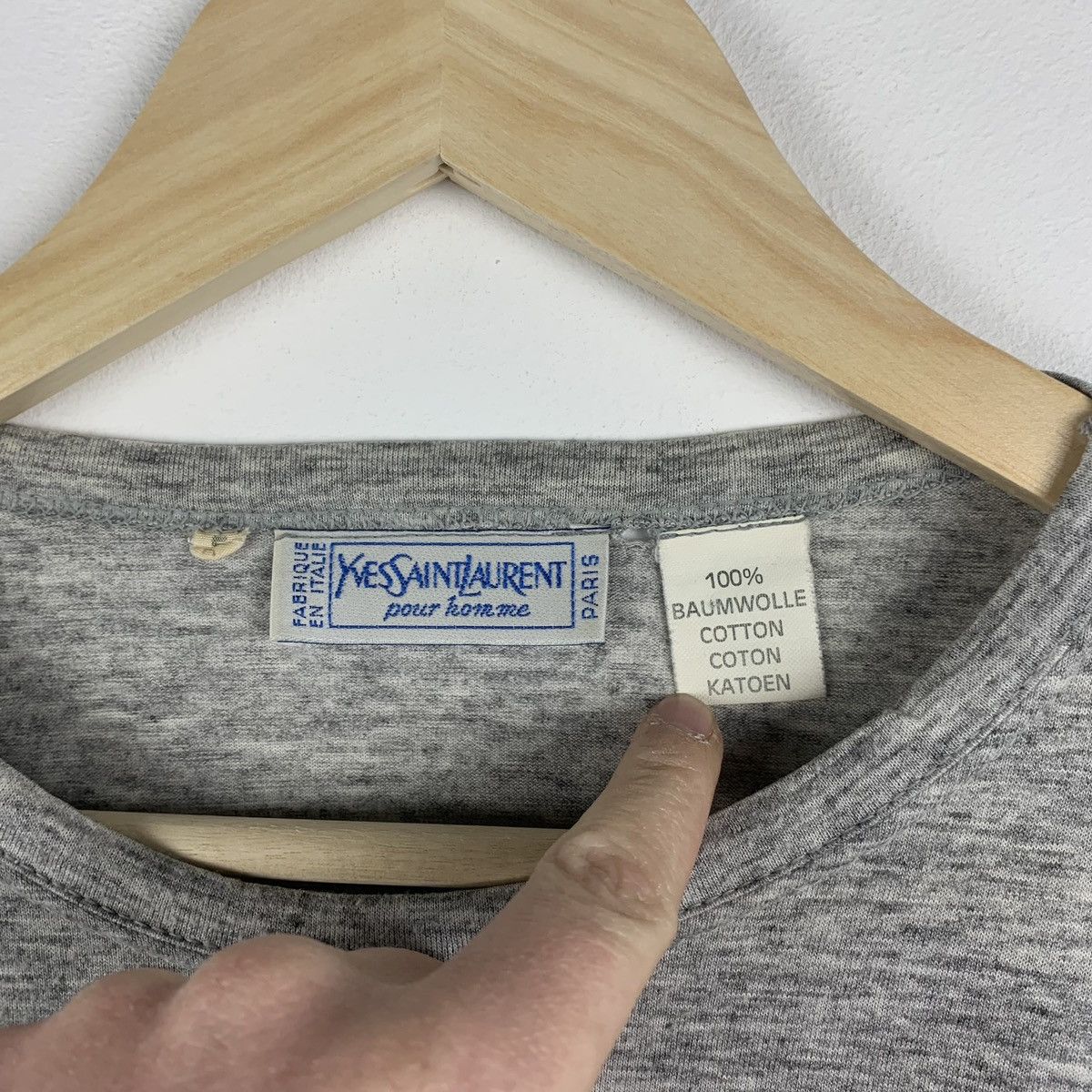 Yves Saint Laurent Vintage Yves Saint Laurent T-Shirt Short Sleeve Luxury Size US L / EU 52-54 / 3 - 8 Thumbnail