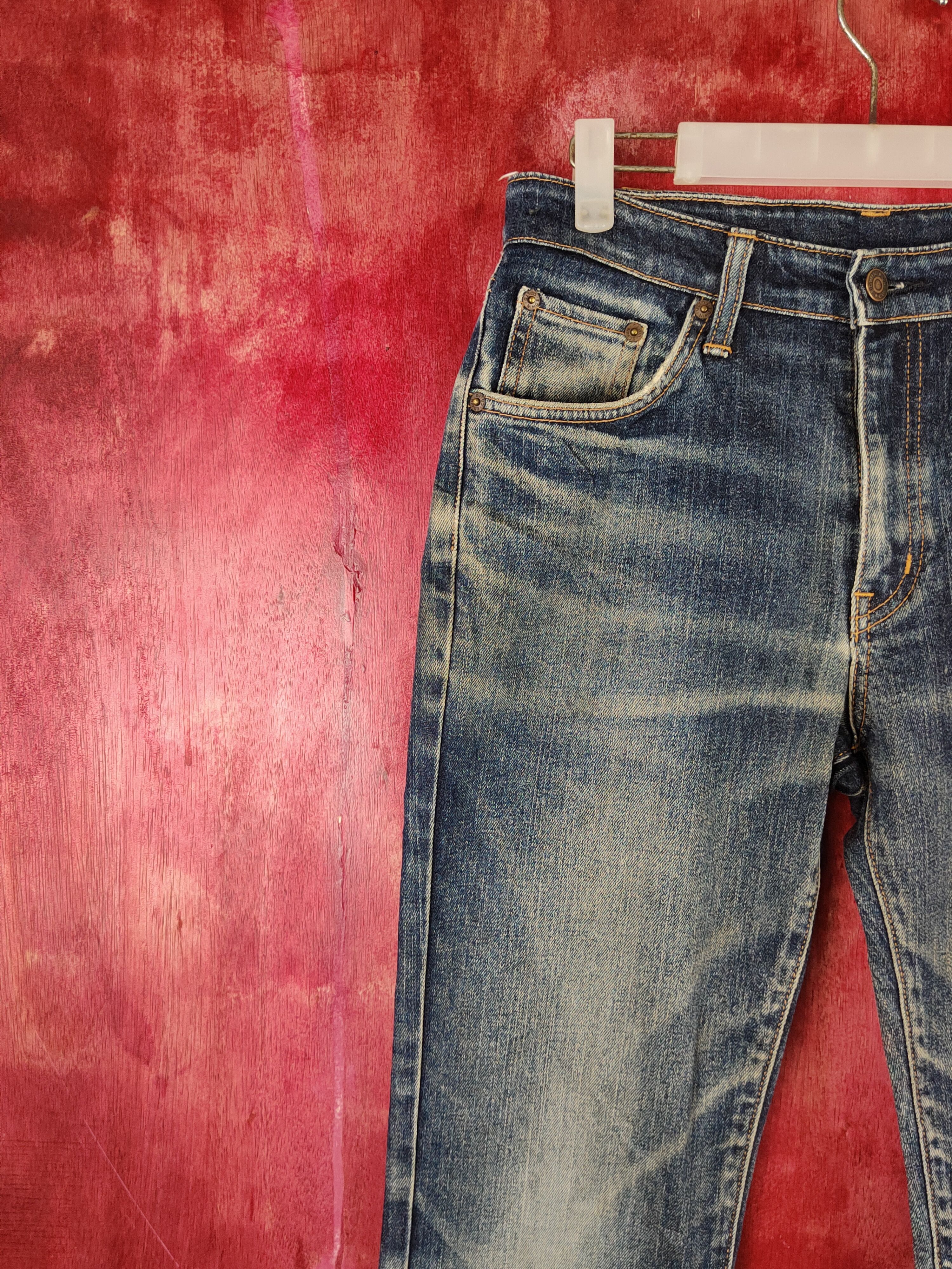 Edwin Edwin Dark Blue Distressed Ripped Jeans #S1676 Size US 29 - 3 Thumbnail