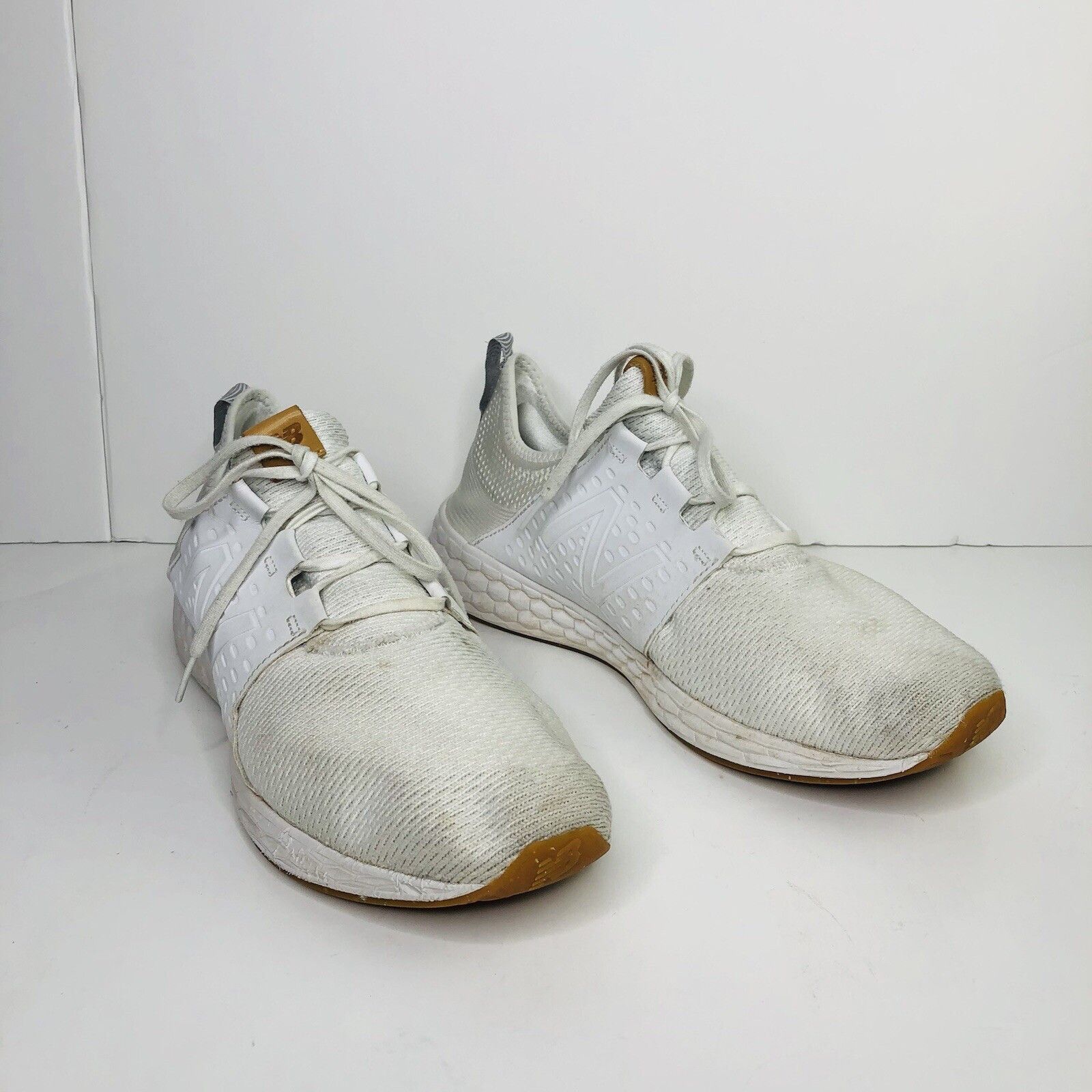 New Balance NB Fresh Foam Cruz V1 White Athletic Sneakers 14 Castlerock Size US 14 / EU 47 - 3 Thumbnail