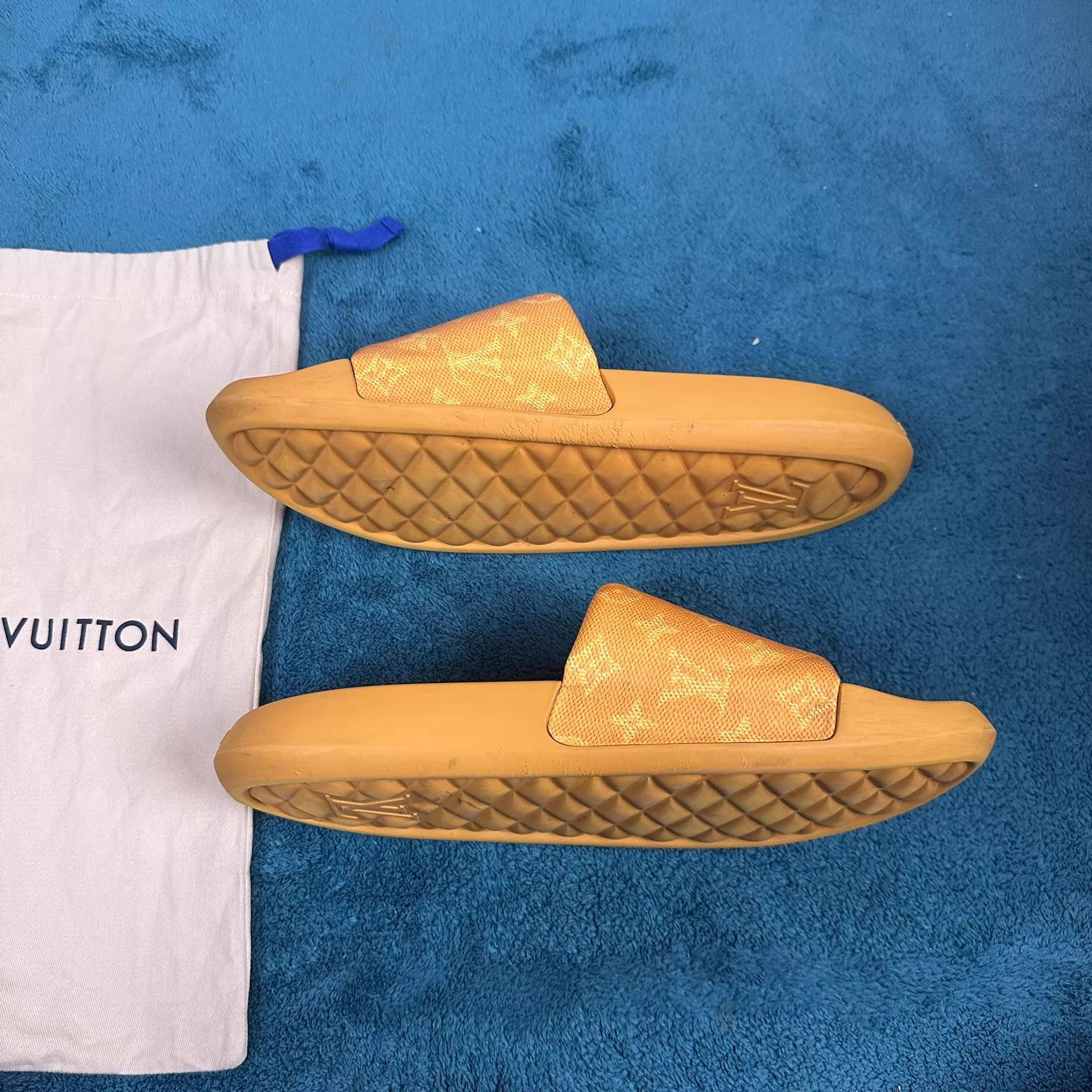 Louis Vuitton LV waterfront 2025 Early Spring men's yellow slides size 42 Size US 9 / EU 42 - 3 Thumbnail