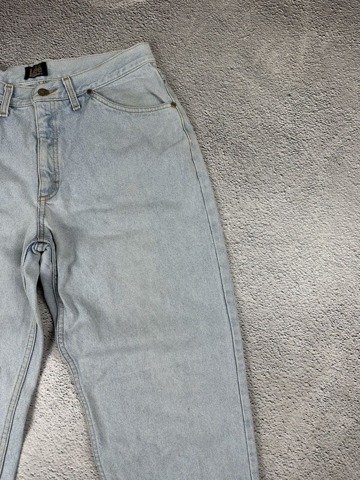 Lee Vintage Lee Riders Washed Denim Blue Jeans Baggy Flared Y2K Size US 35 - 11 Thumbnail