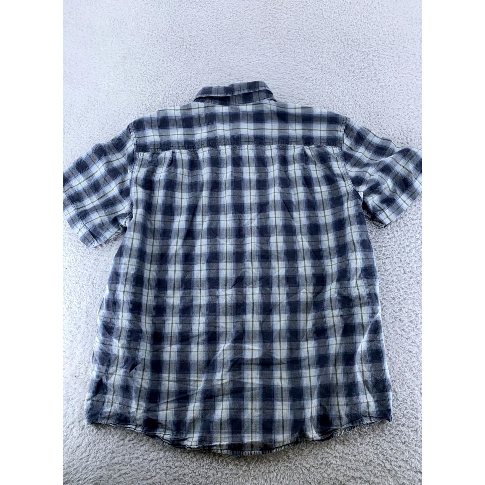 Carhartt Carhartt Work Shirt Mens Large Blue Plaid Button-Up Short Sleeve Workwear Comfort Breathable Cotton Logo Pocket Size US L / EU 52-54 / 3 - 4 Thumbnail