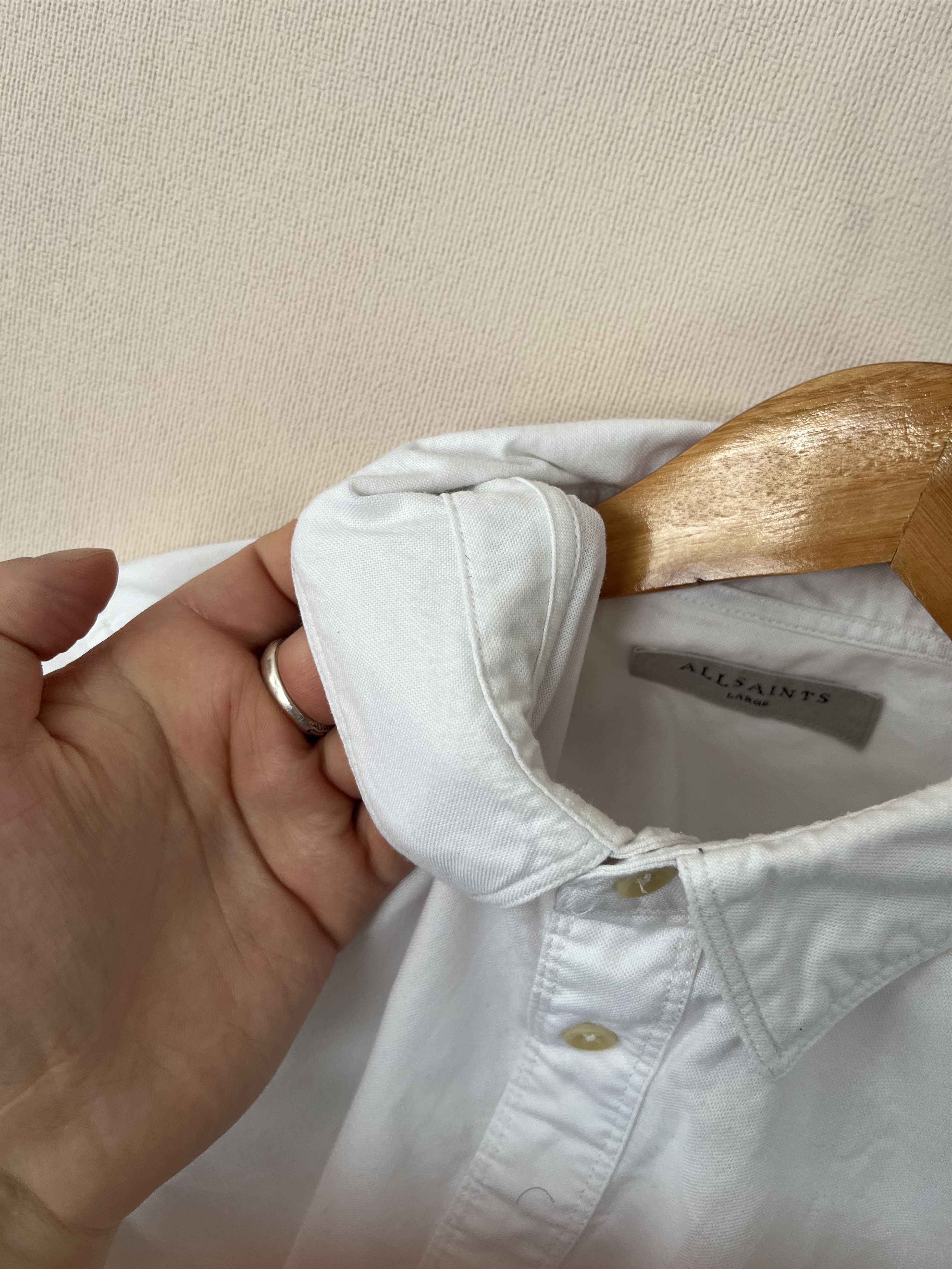 Allsaints ALLSAINTS AZUR LS WHITE SHIRT BUTTON LONGSLEEVE Size US L / EU 52-54 / 3 - 9 Thumbnail