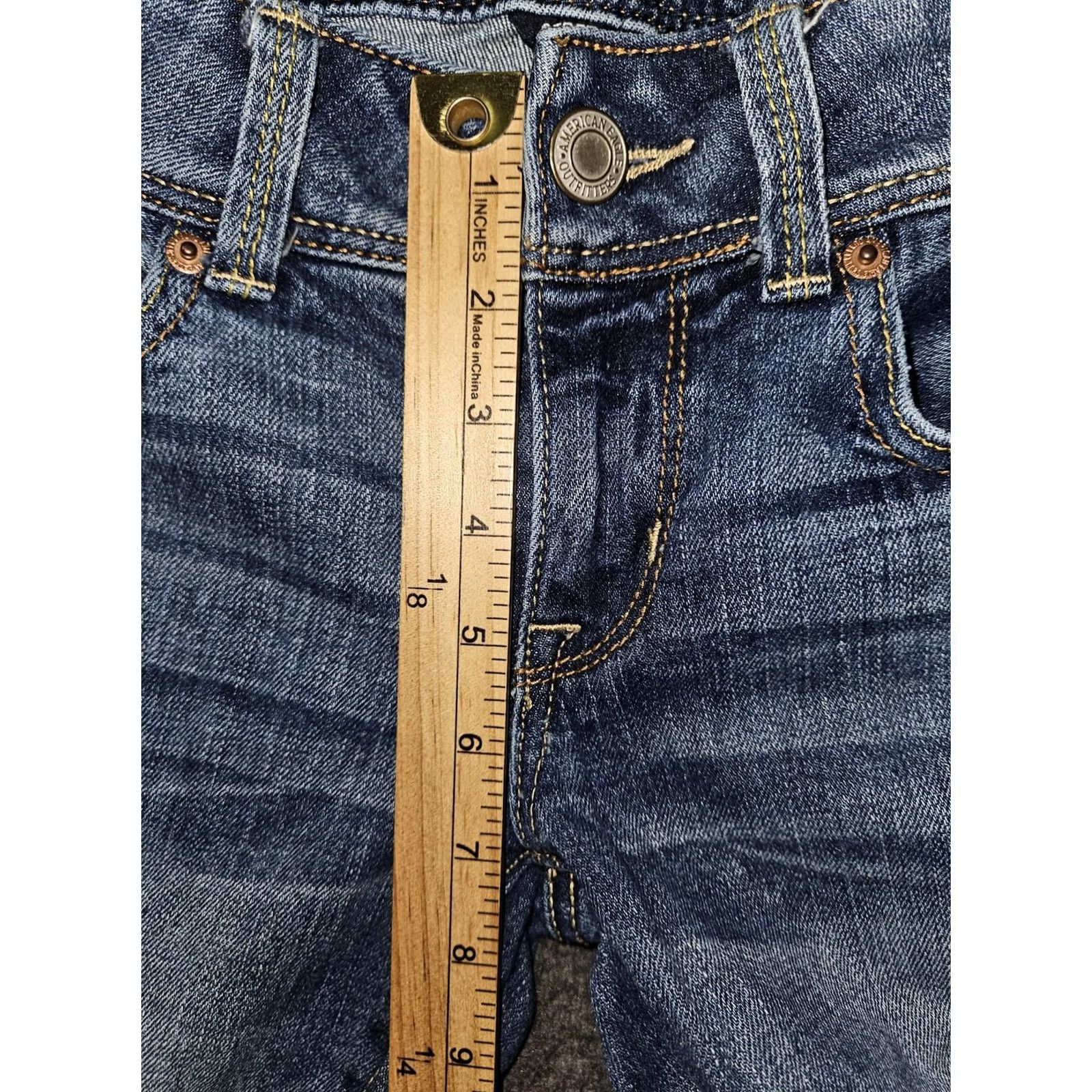 Vintage VINTAGE? No. American Eagle Jeans Womens Slim Bootstretch Distressed 5-Pocket Denim Bootcut Blue Medium 90s City Preppy Womens Size 28" / US 6 / IT 42 - 5 Thumbnail