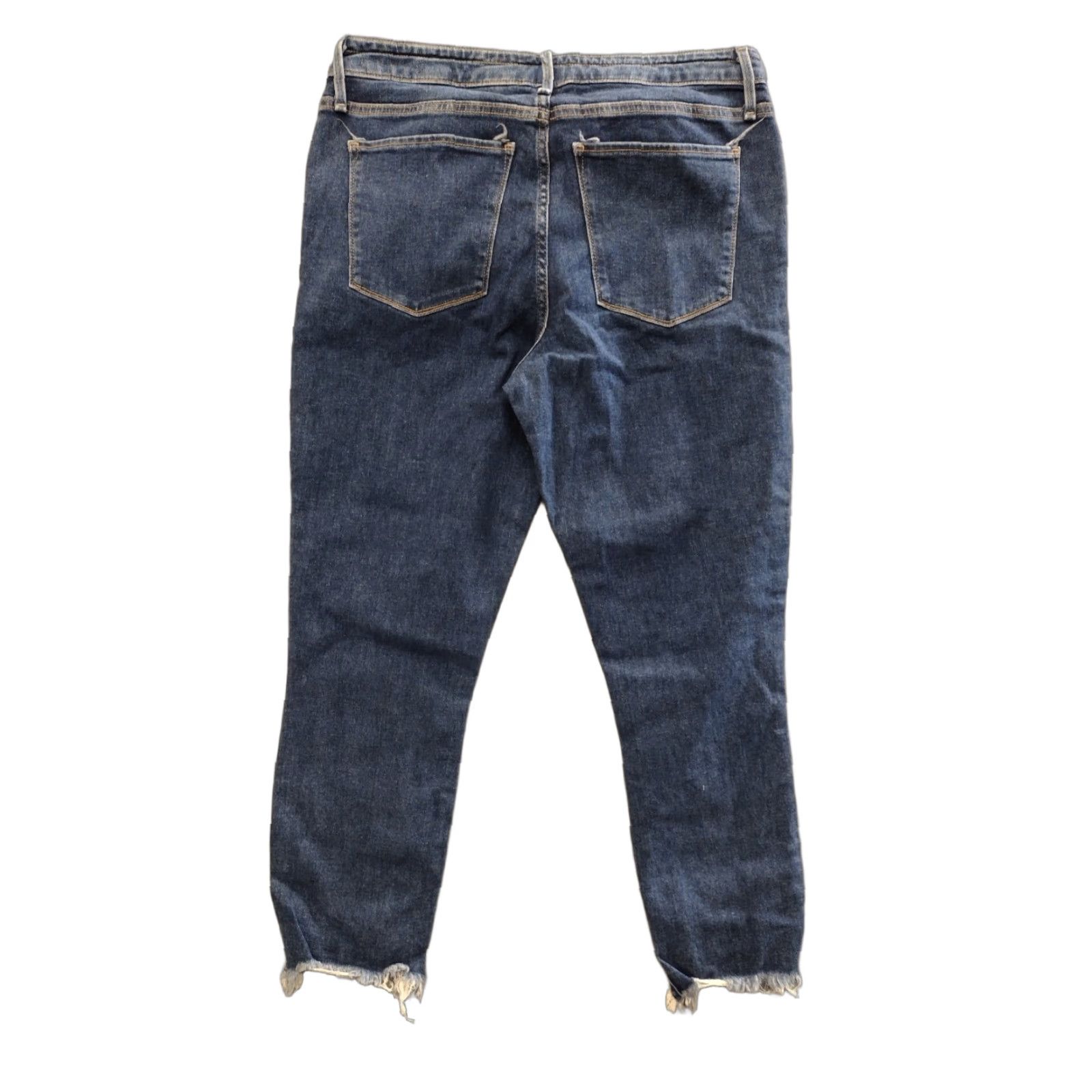 Denime Unbranded Men's Blue Denim Cropped Stretch Jeans Size 30x36 - 5-Pocket Design, Regular Fit, Mid Rise, Blue, Cotton Blend, Jeans, 90s Theme Size US 30 / EU 46 - 1 Thumbnail