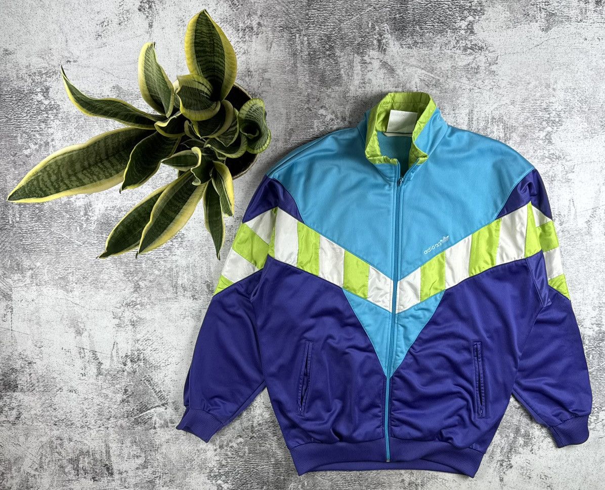 Adidas Adidas Men’s Vintage M Y2K Retro Blue Logo Track Activewear Zip Light Jacket Size US M / EU 48-50 / 2 - 1 Thumbnail
