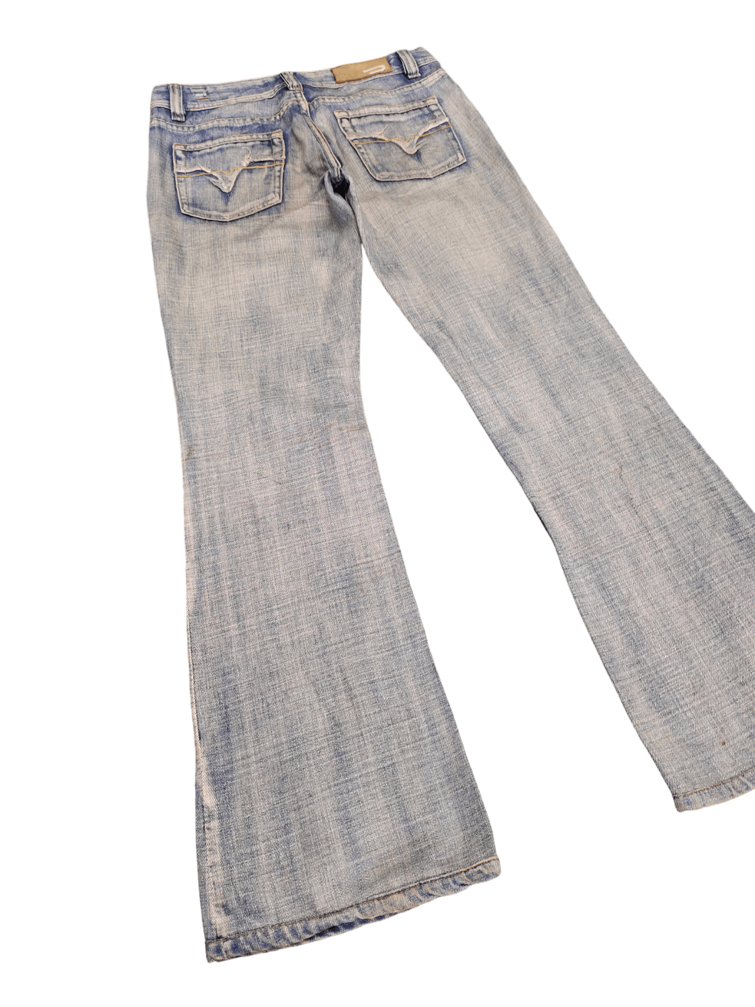 Diesel Flare Jeans Diesel D Logo Faded Low Rise Boot Cut Y2k Goa Size US 29 - 3 Thumbnail