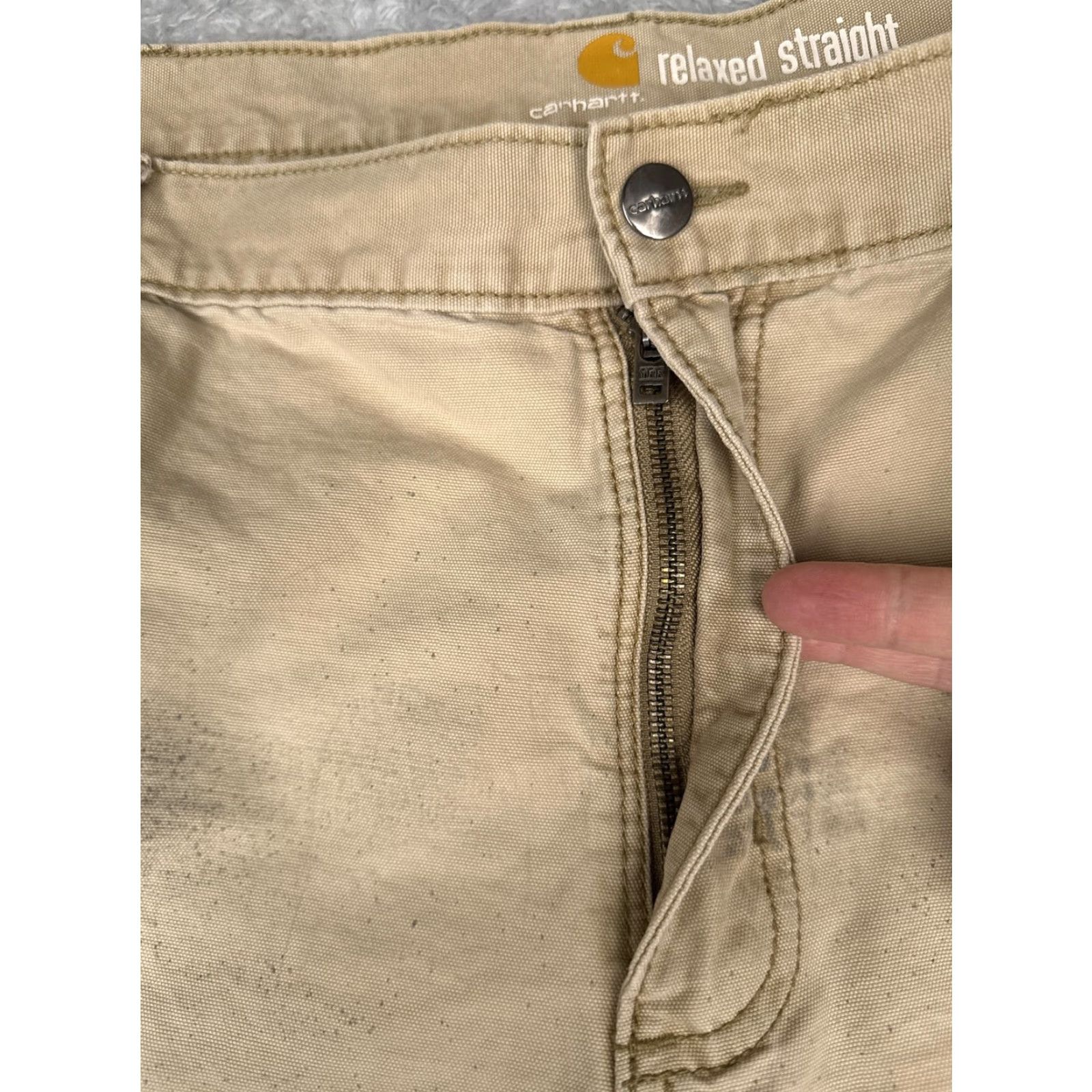 Carhartt Carhartt Mens Pants 40x32 Tan Cargo Canvas Relaxed Straight Workwear Utility Size US 40 / EU 56 - 5 Thumbnail