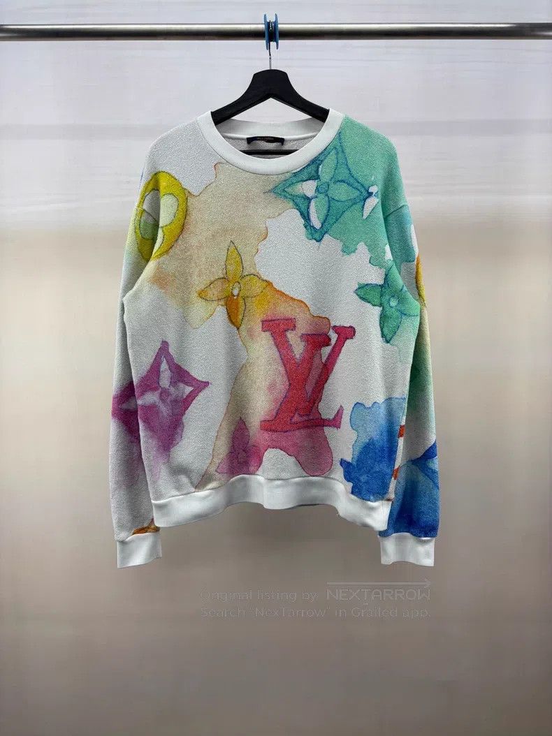 Louis Vuitton Louis Vuitton Ink and wash three-flower sweatshirt Size US L / EU 52-54 / 3 - 1 Thumbnail