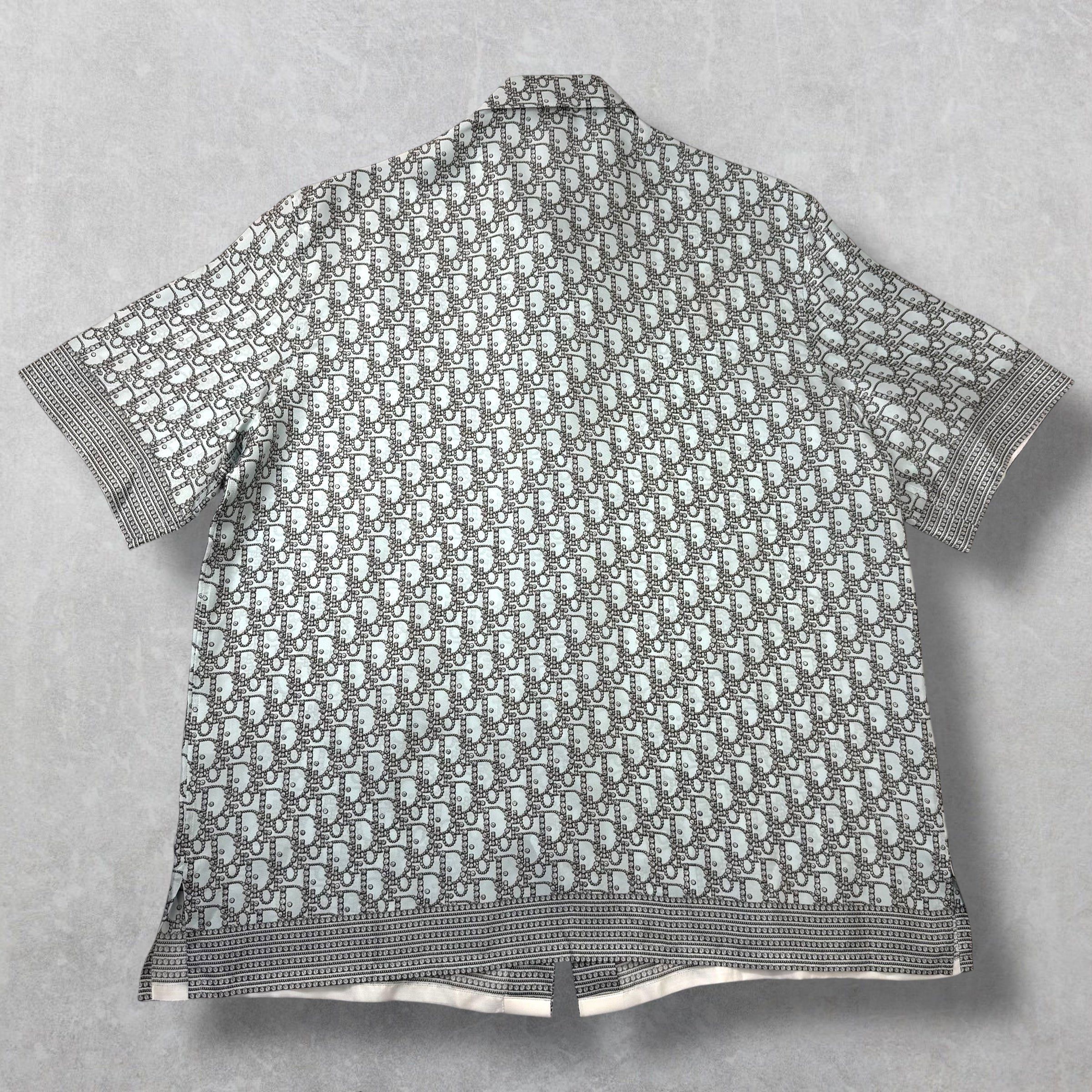 Dior Dior Oblique Beads Silk Short Sleeve Shirt 41 (L) Size US L / EU 52-54 / 3 - 2 Thumbnail