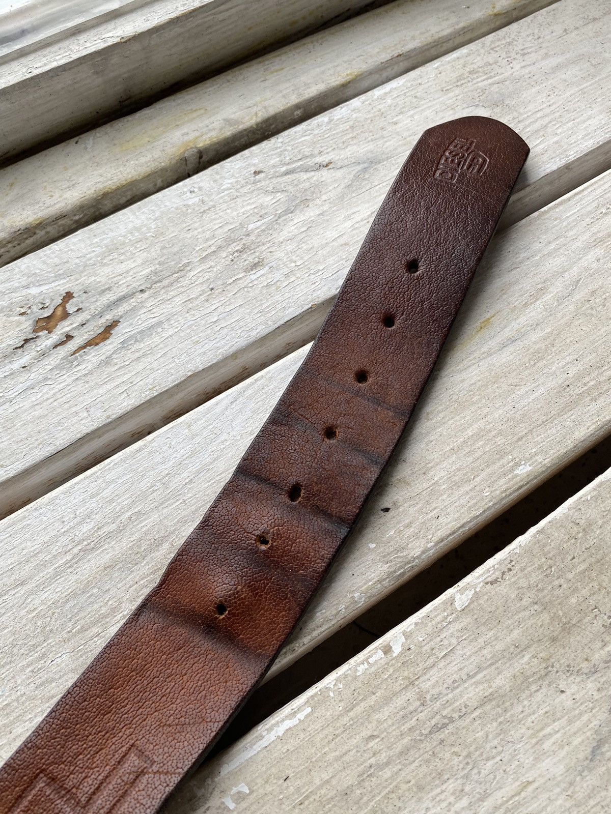 20471120 × Diesel × Vintage VINTAGE 90s DIESEL MULTI BIG LOGO Y2K LEATHER BELT Size ONE SIZE - 5 Thumbnail