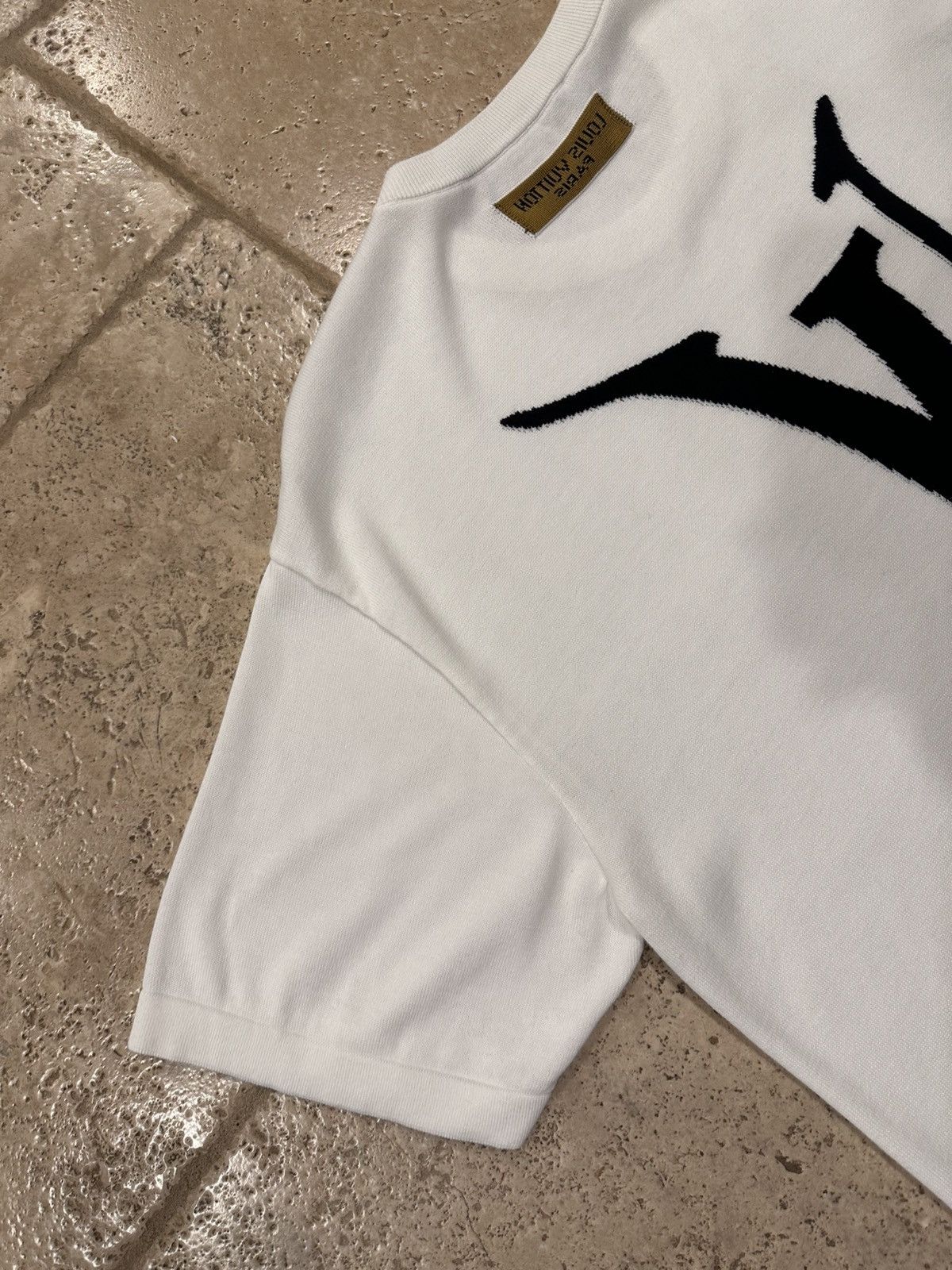 Louis Vuitton Louis Vuitton “End Goal” Intarsia White Sweater Knit T-Shirt Size US XL / EU 56 / 4 - 11 Thumbnail