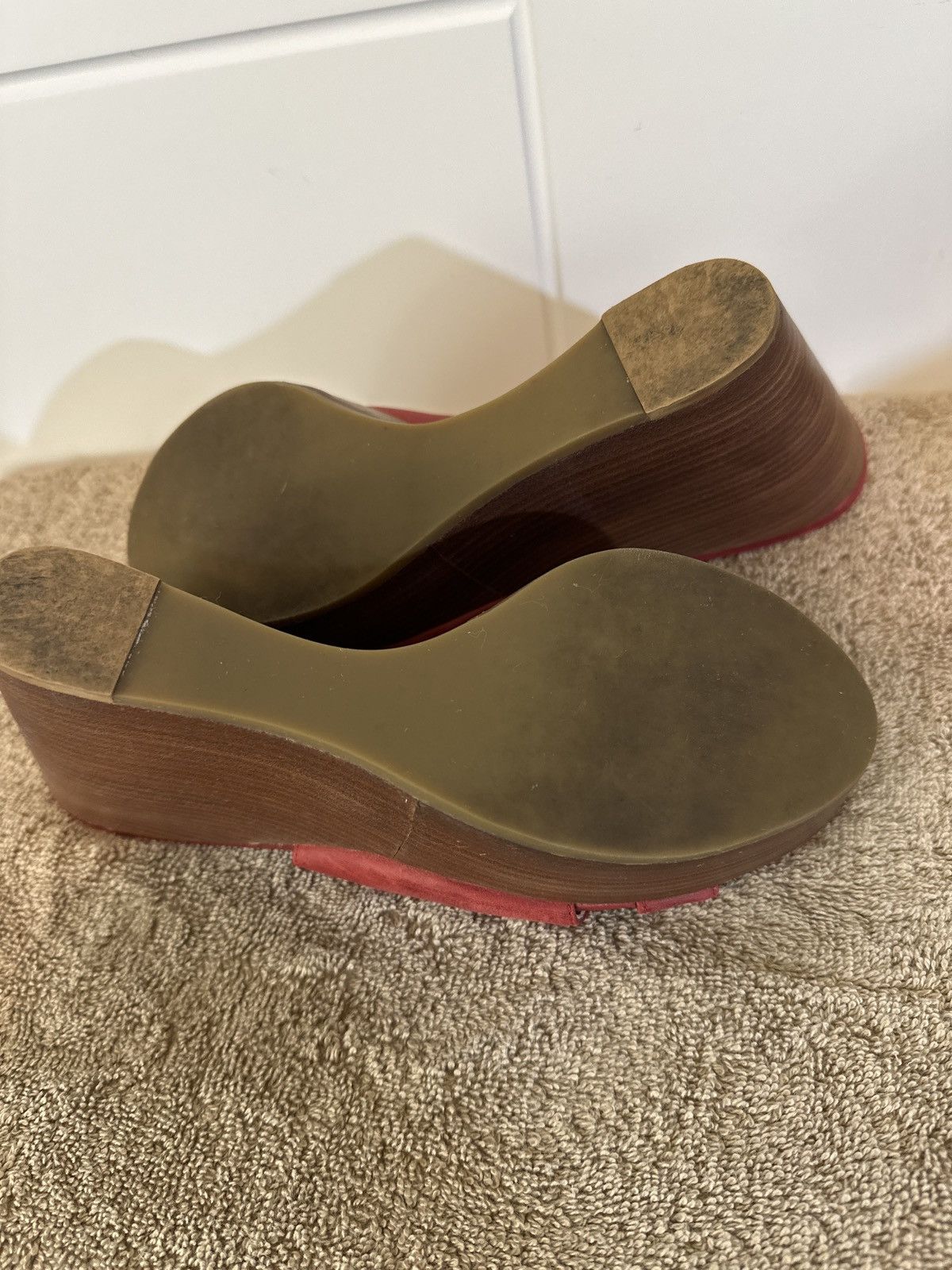 Steve Madden Y2k Red and Brown Steve Madden Platform Sling Back Heels Size US 8.5 / IT 38.5 - 8 Thumbnail