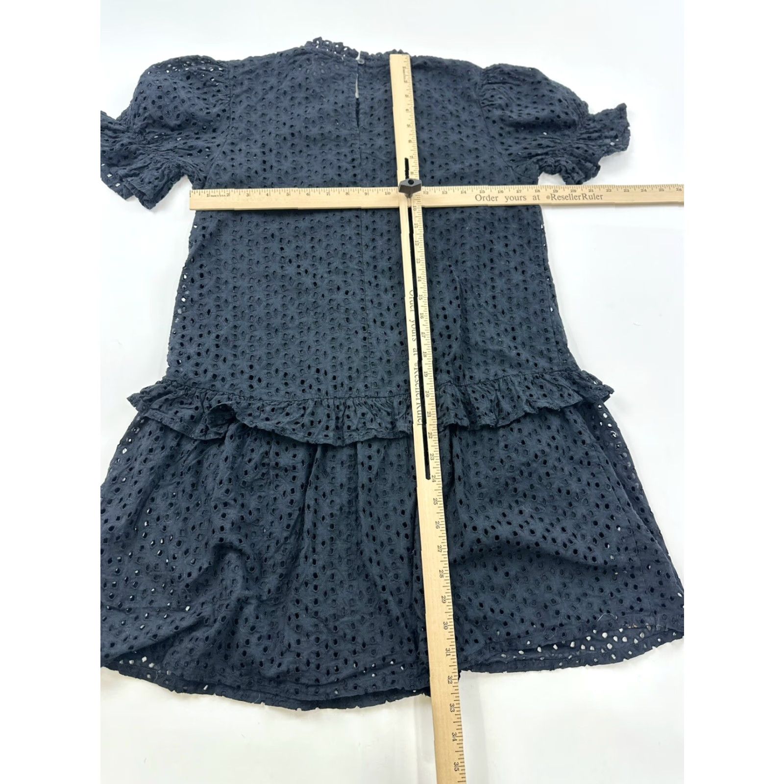 Nordstrom Wishing Waves Dress Women’s Medium M Black Eyelet Smocked Mini Nordstrom Anthro Size L / US 10 / IT 46 - 5 Thumbnail