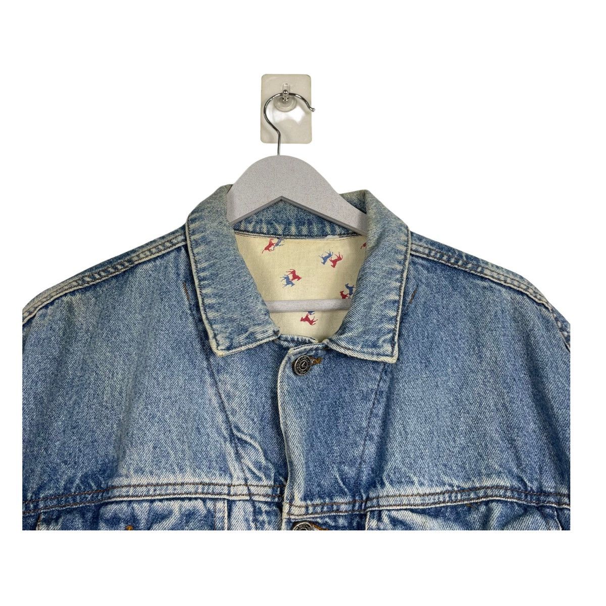 Other 💥80s THE WALL ITALY BOMBER DENIM JACKET Size US M / EU 48-50 / 2 - 4 Thumbnail